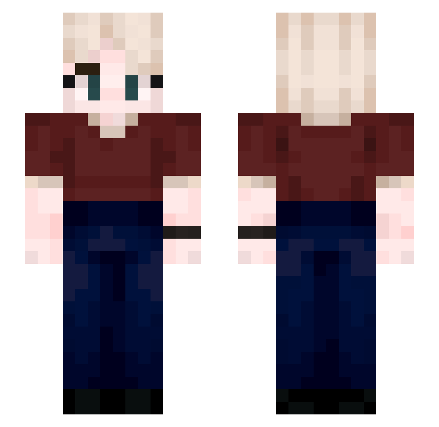 TheAfo_ Minecraft skin, front and back view