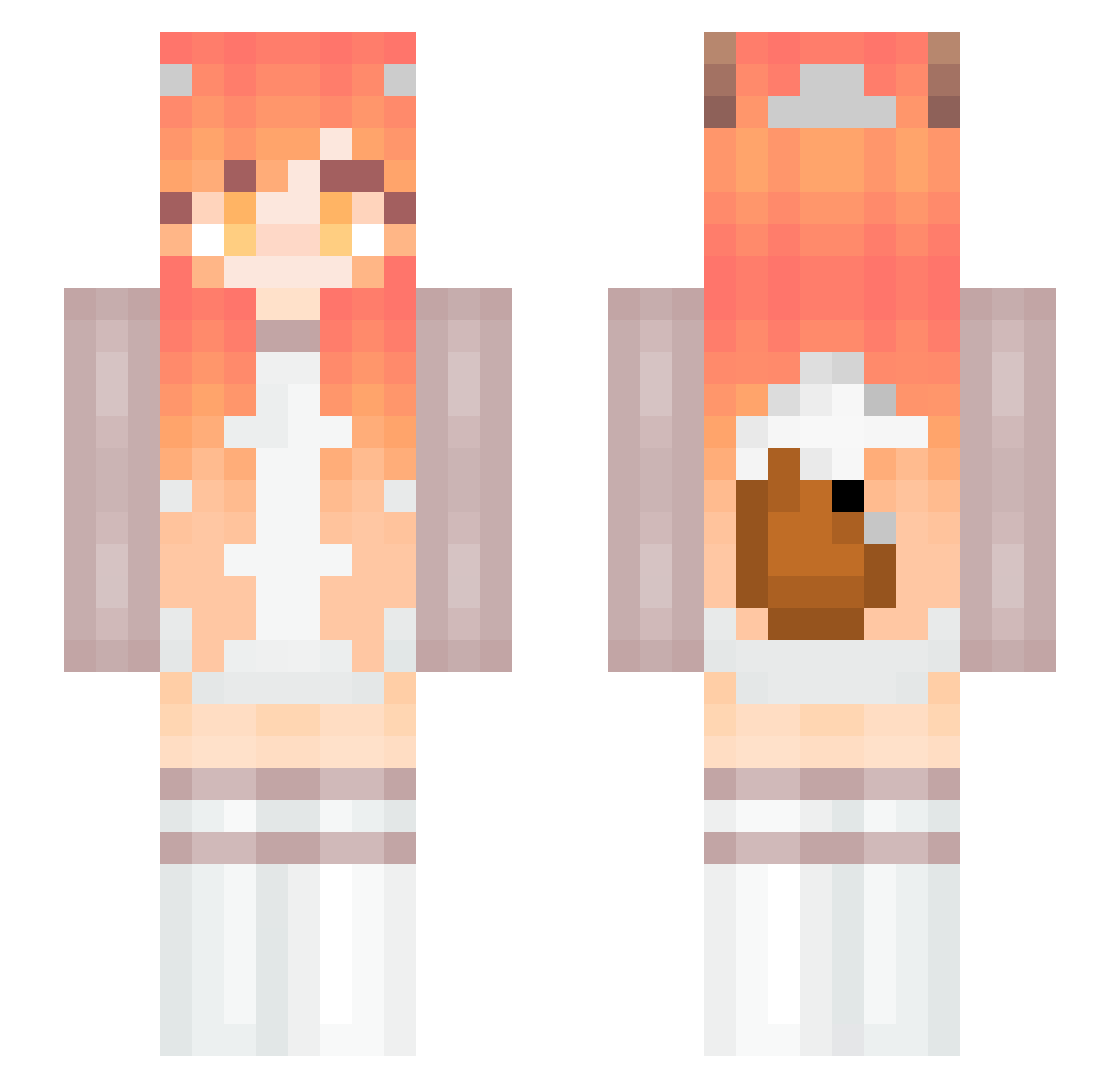 Octavia_Blake Minecraft skin, front and back view