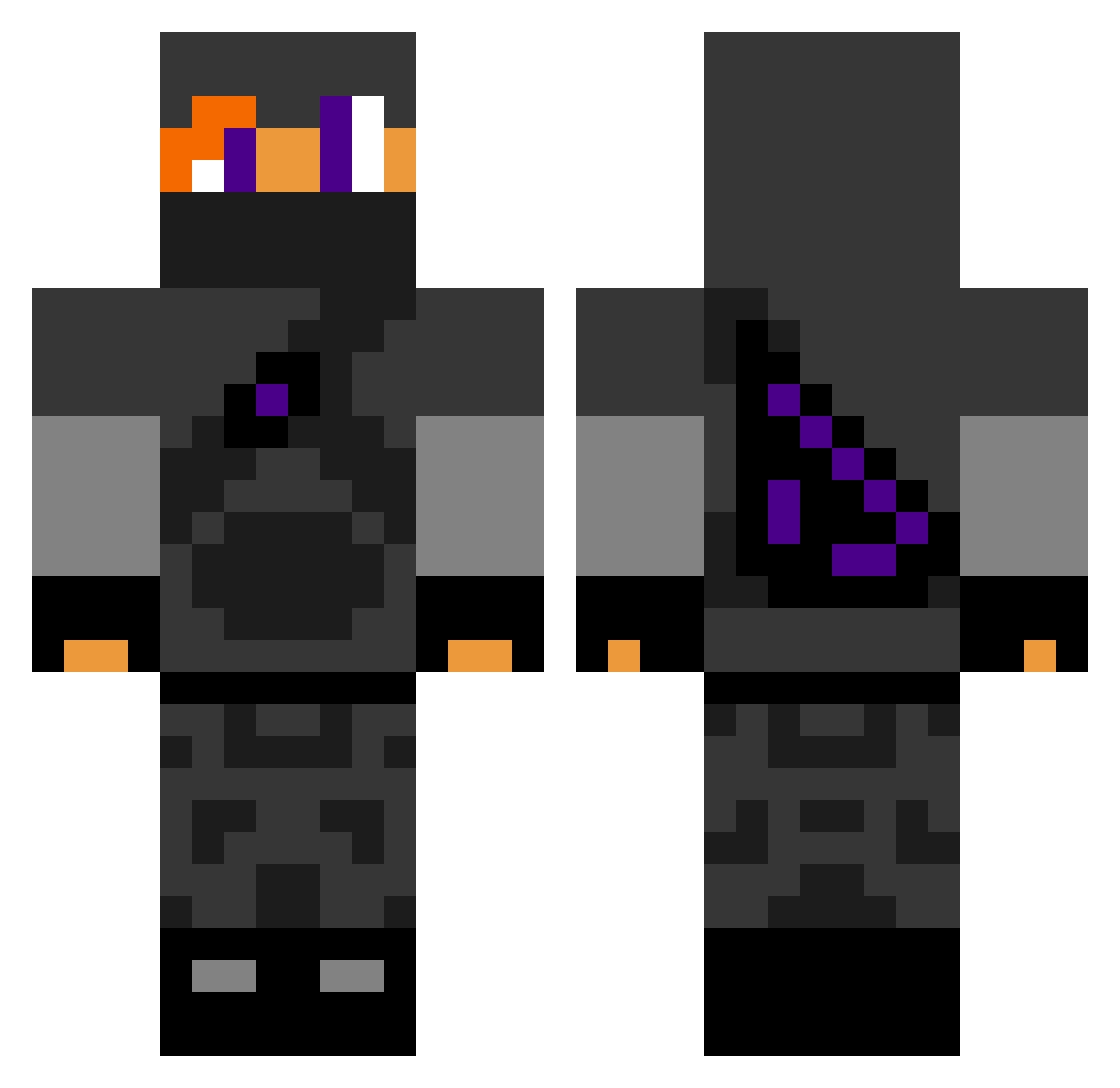 Tauten Minecraft skin, front and back view
