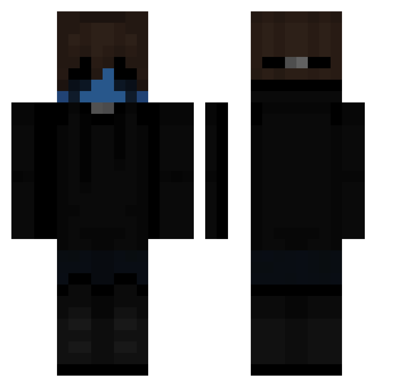 gonnsego Minecraft skin, front and back view