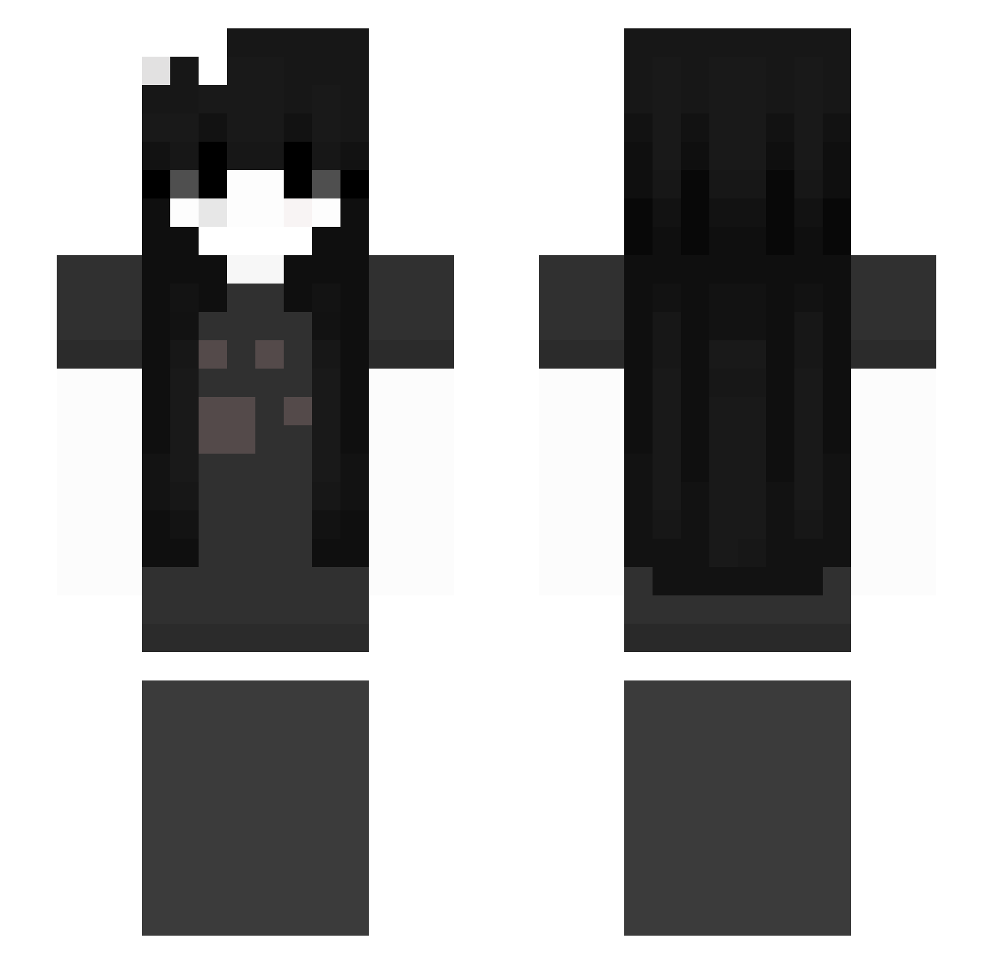 Koirax Minecraft skin, front and back view