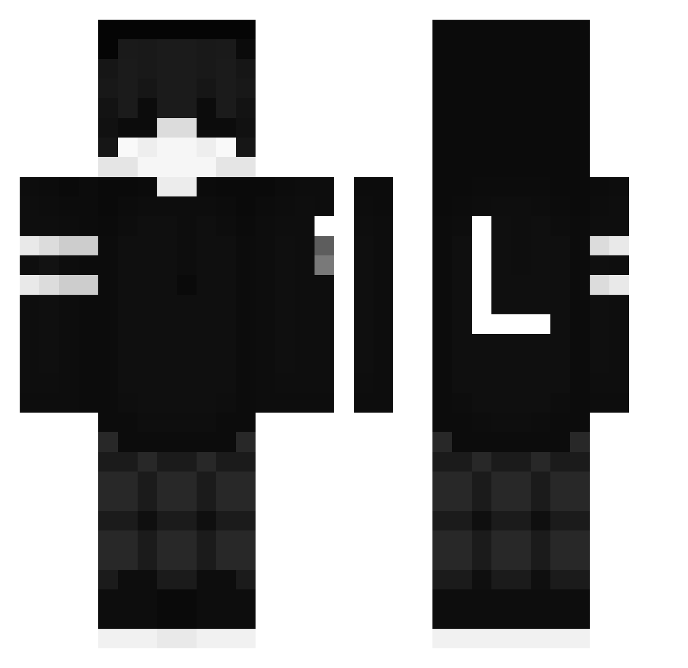 wogus12 Minecraft skin, front and back view