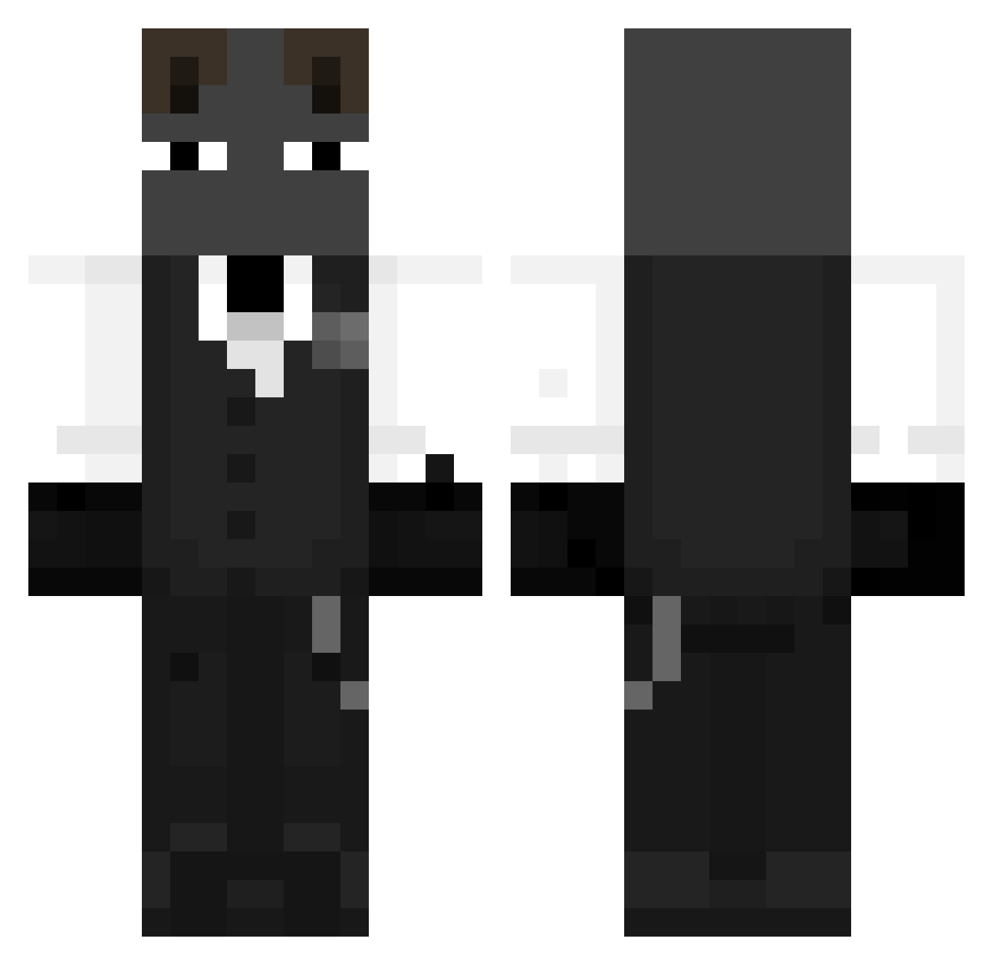 Riixx Minecraft skin, front and back view