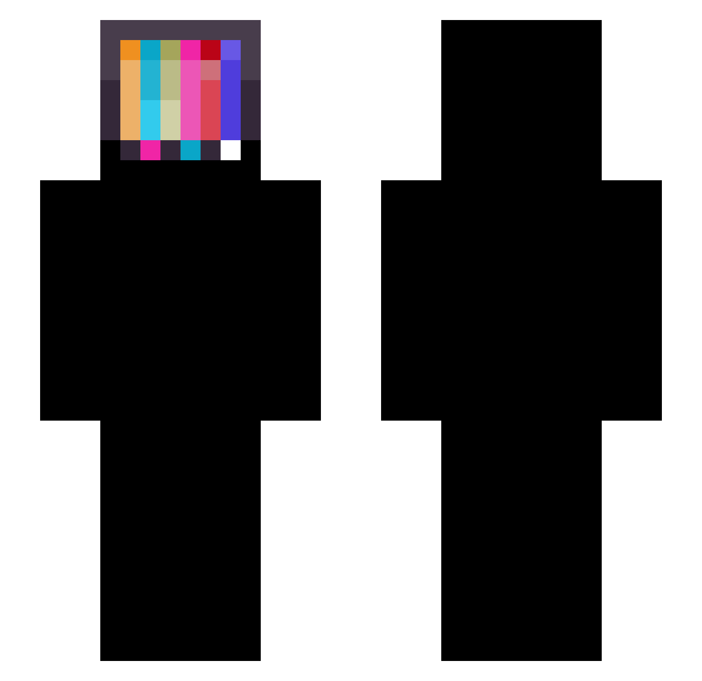Sive1 Minecraft skin, front and back view
