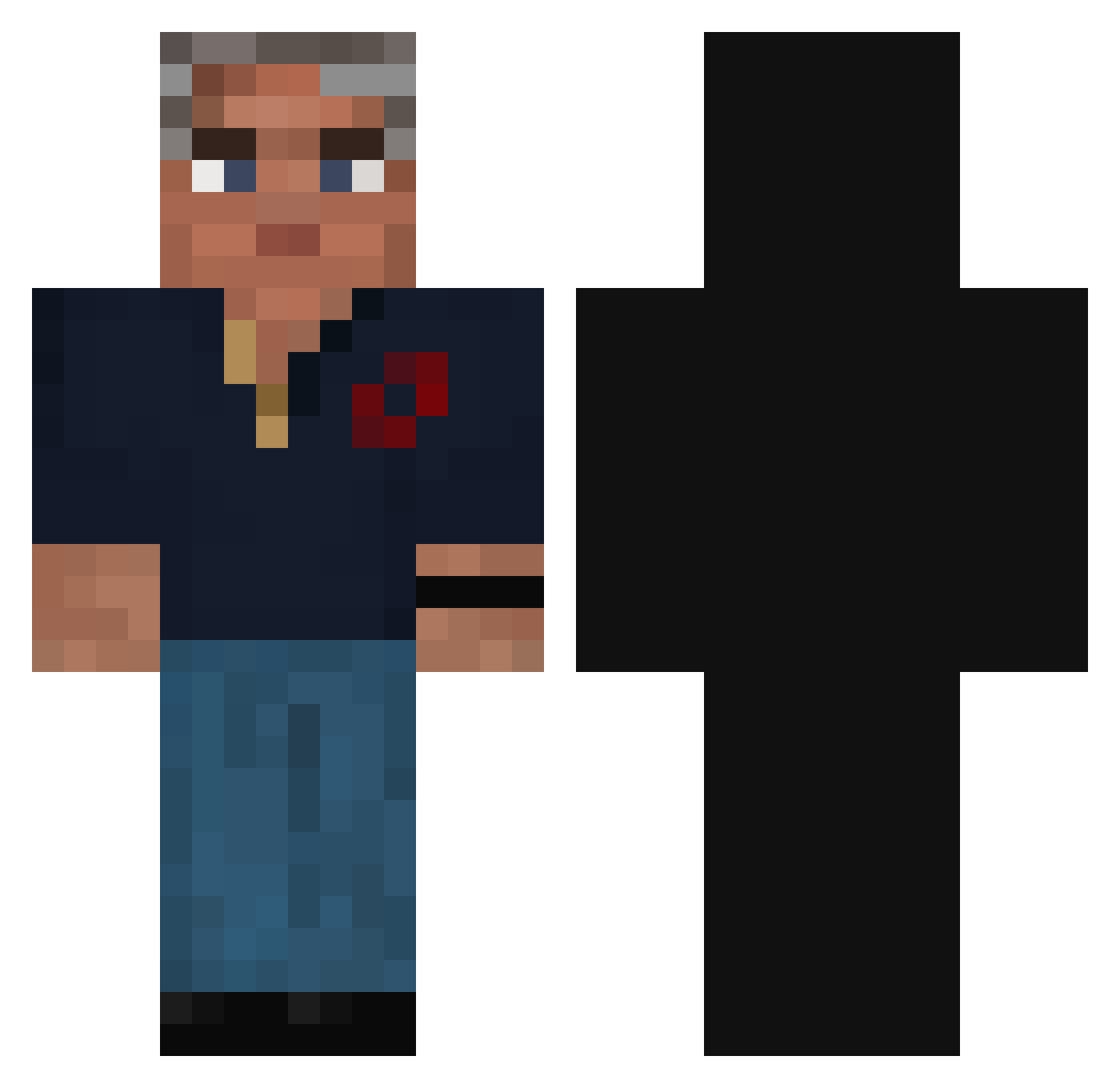 ilovehorses108 Minecraft skin, front and back view