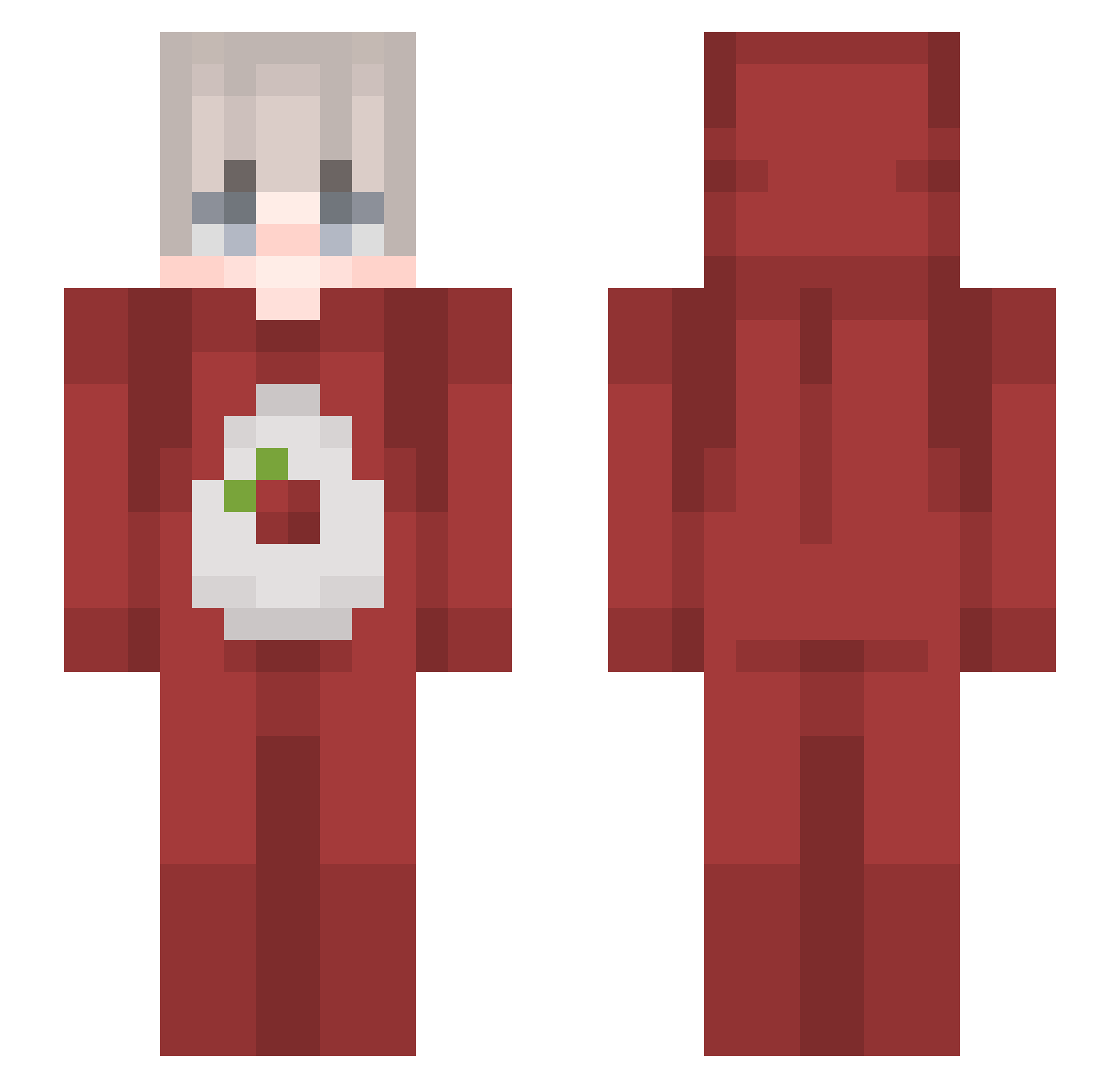 Vojtasbest Minecraft skin, front and back view