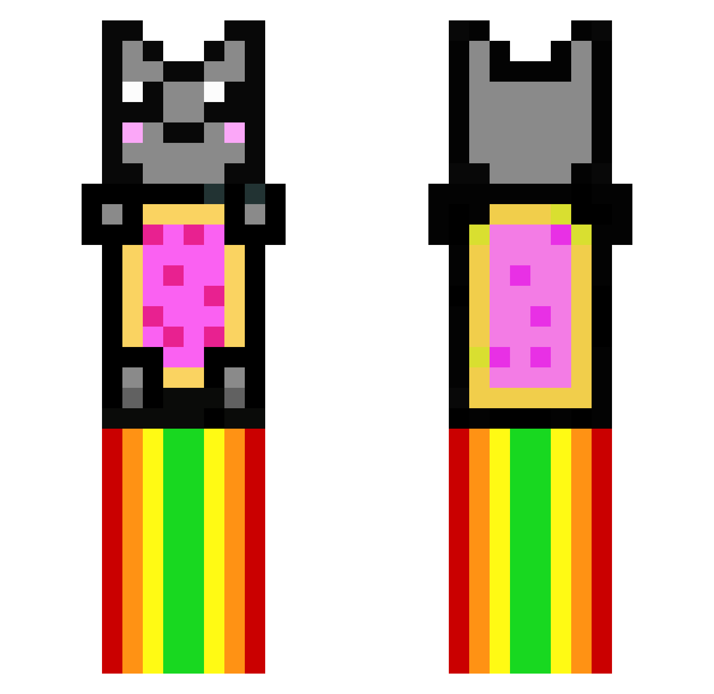 Dimane Minecraft skin, front and back view