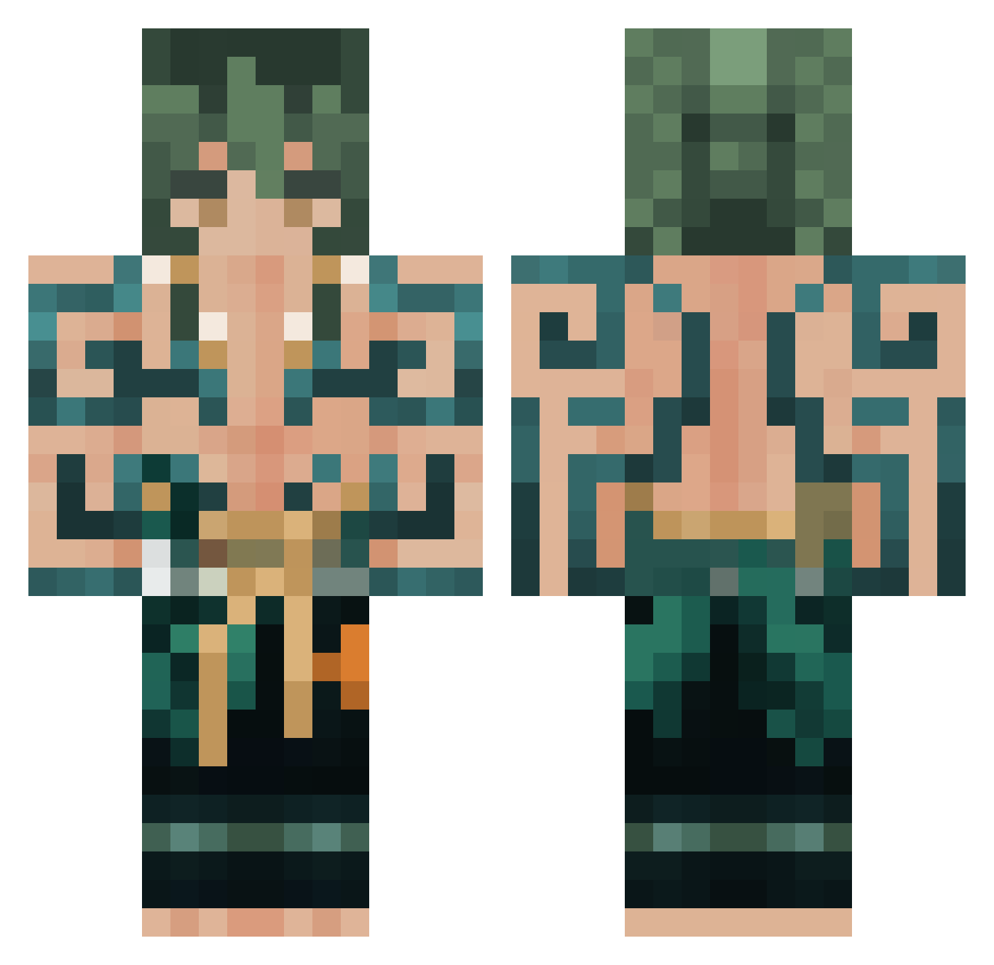 ricefeetlover87 Minecraft skin, front and back view