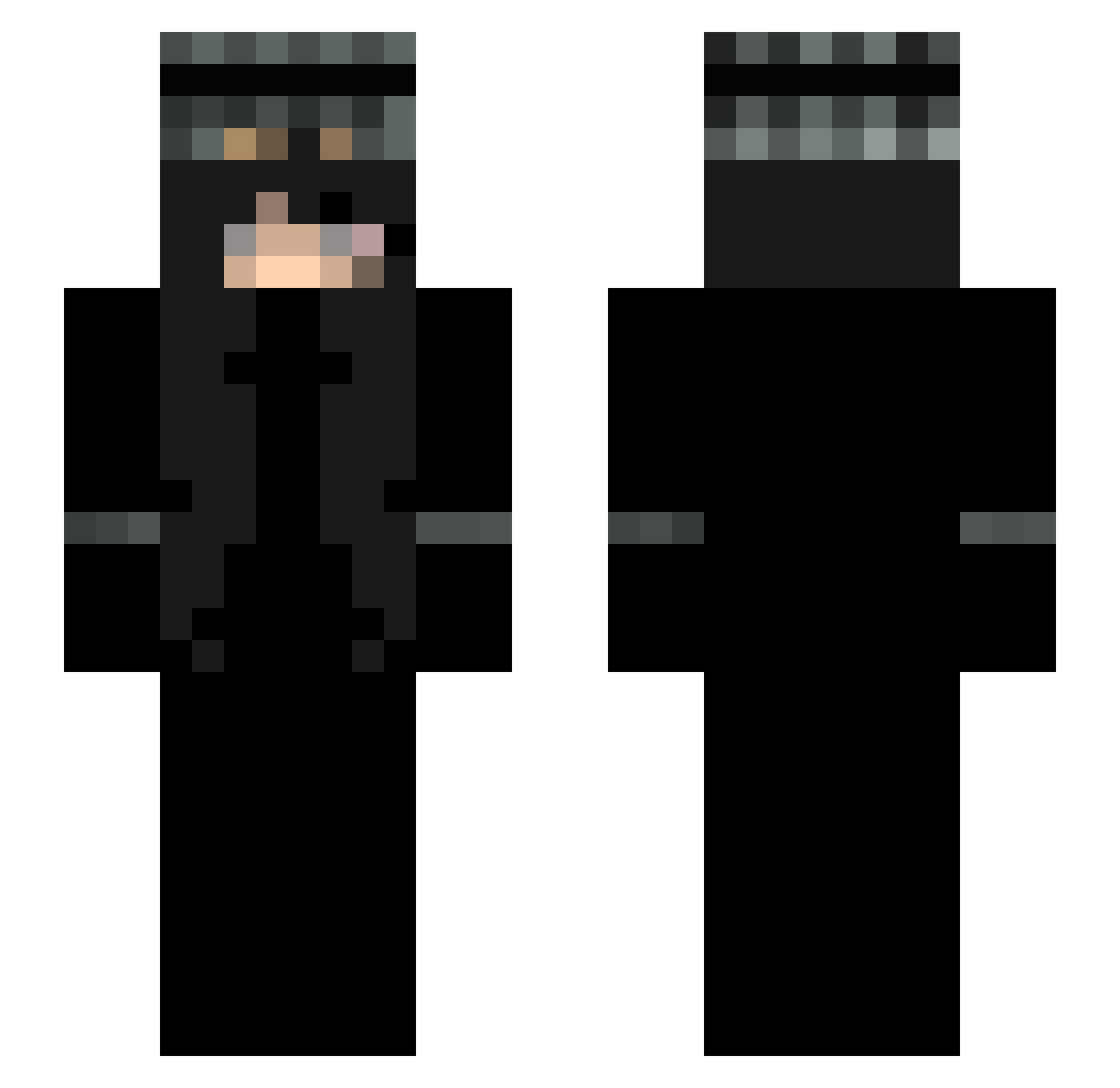 ZANA_x Minecraft skin, front and back view