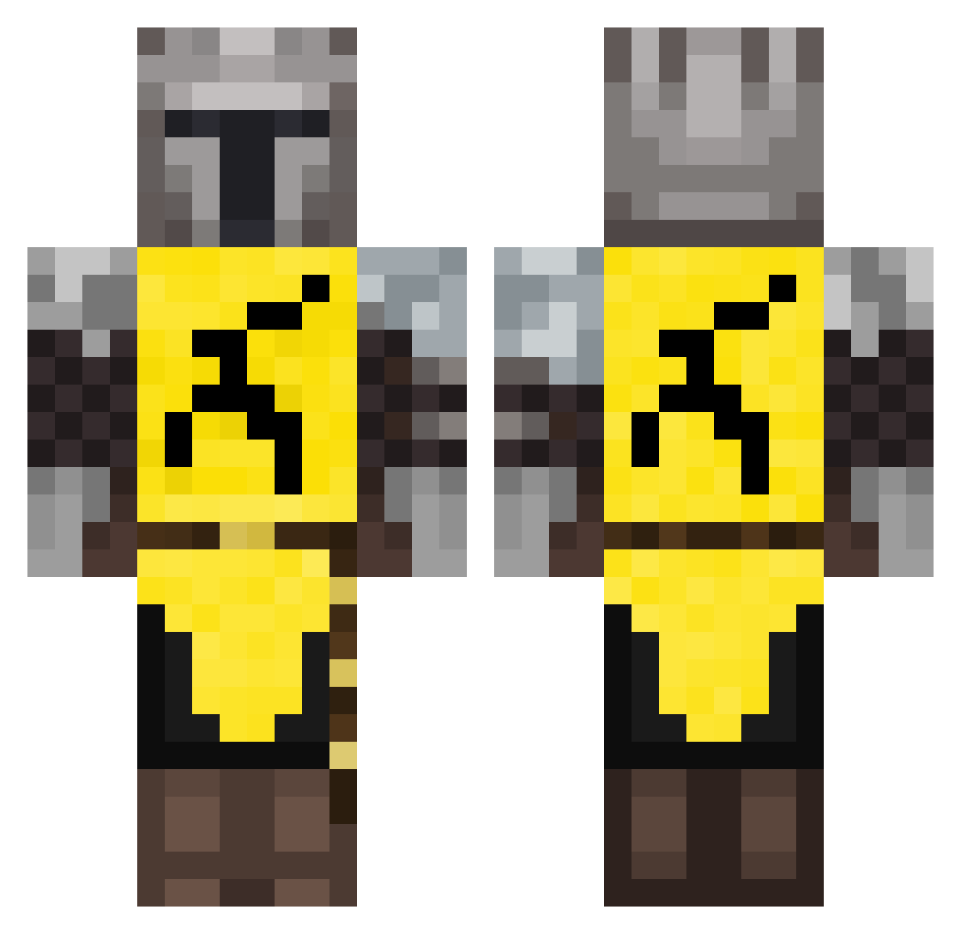 ScottBacca Minecraft skin, front and back view