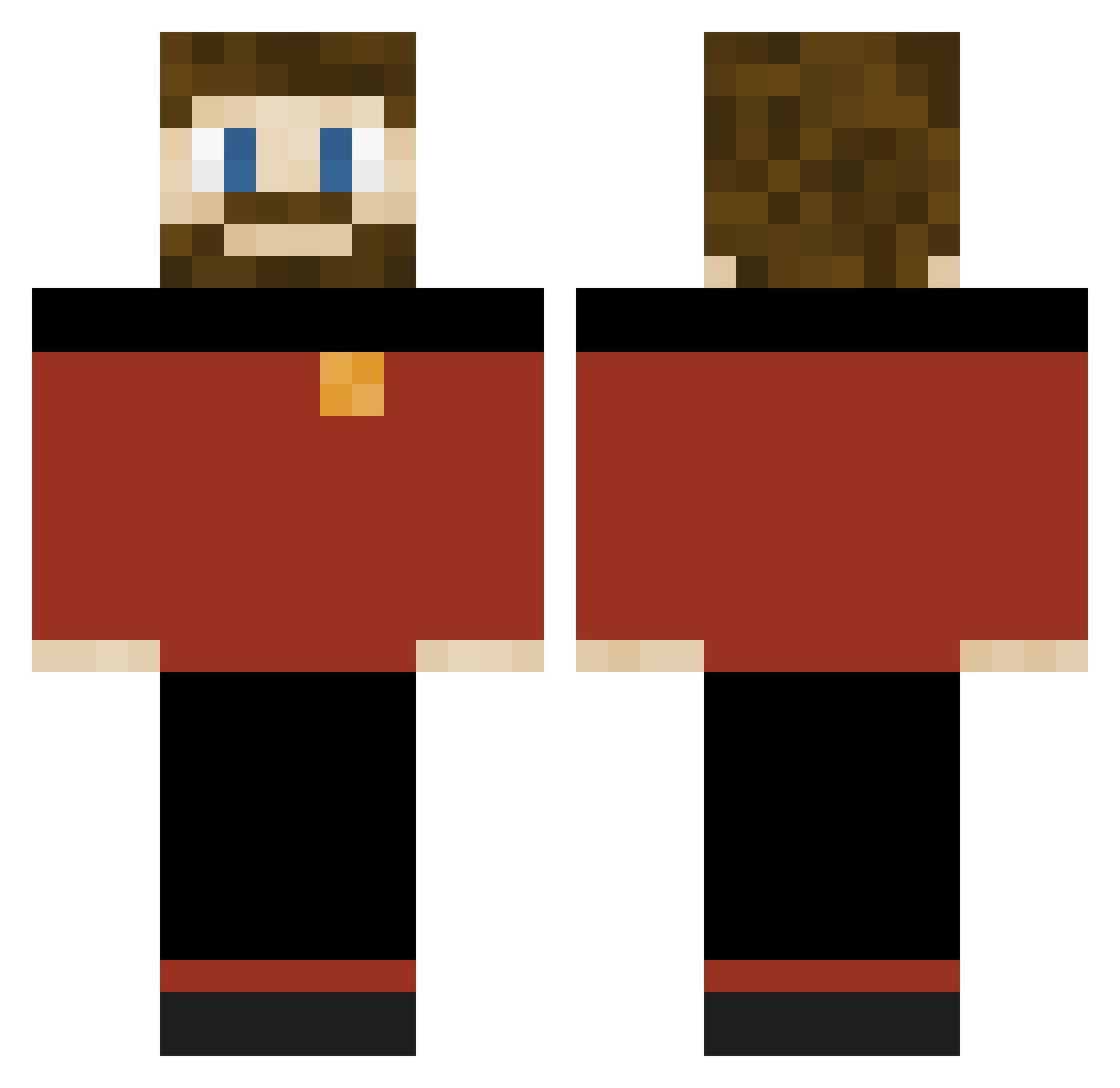 3n4rKy Minecraft skin, front and back view