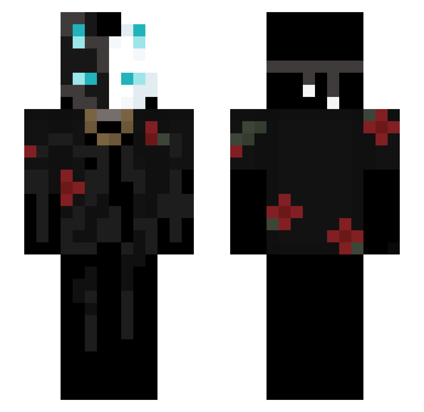 Zanjeeh Minecraft skin, front and back view