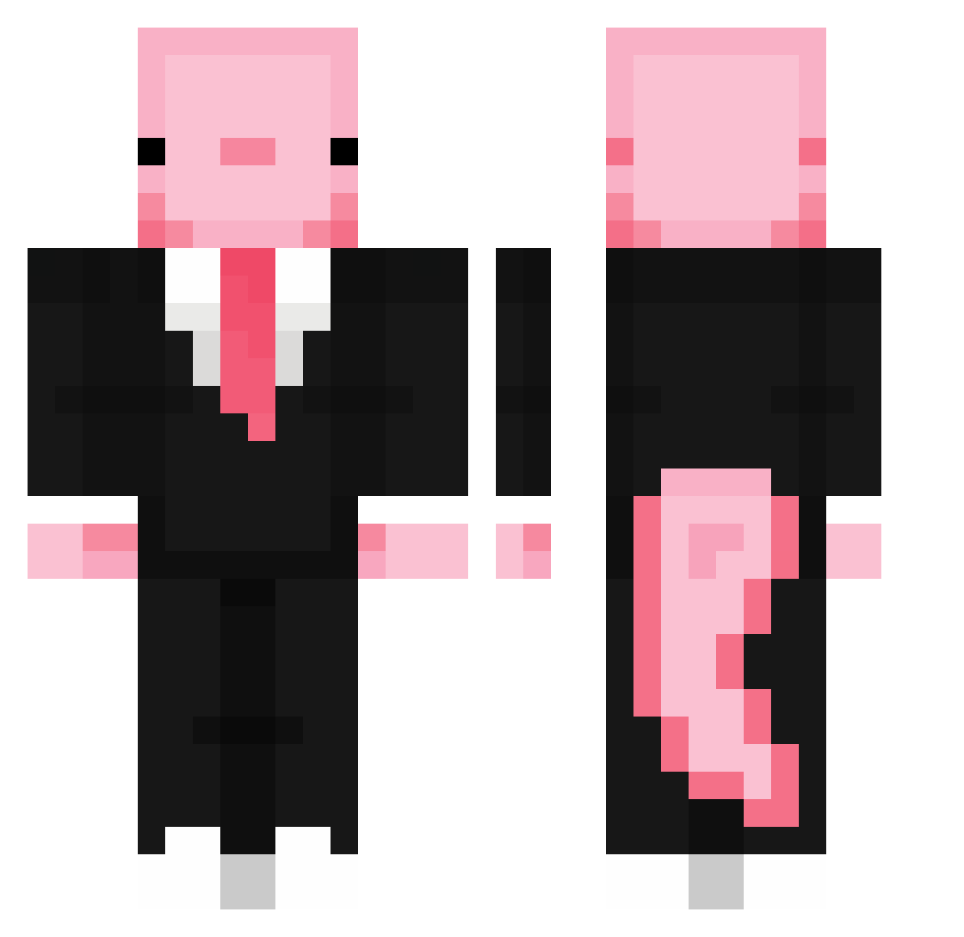 Loulou_2210 Minecraft skin, front and back view