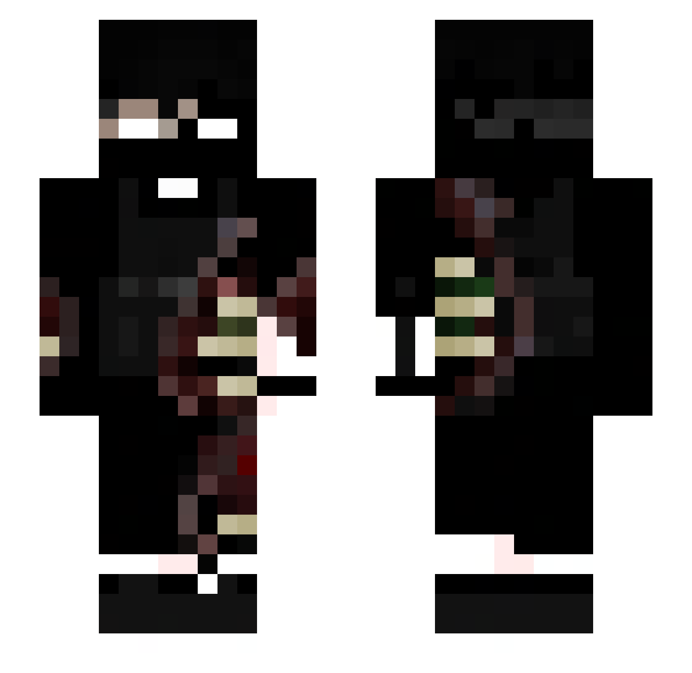 0ffTake Minecraft skin, front and back view