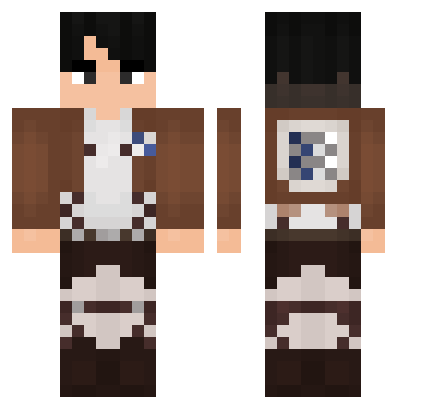 levikewn Minecraft skin, front and back view