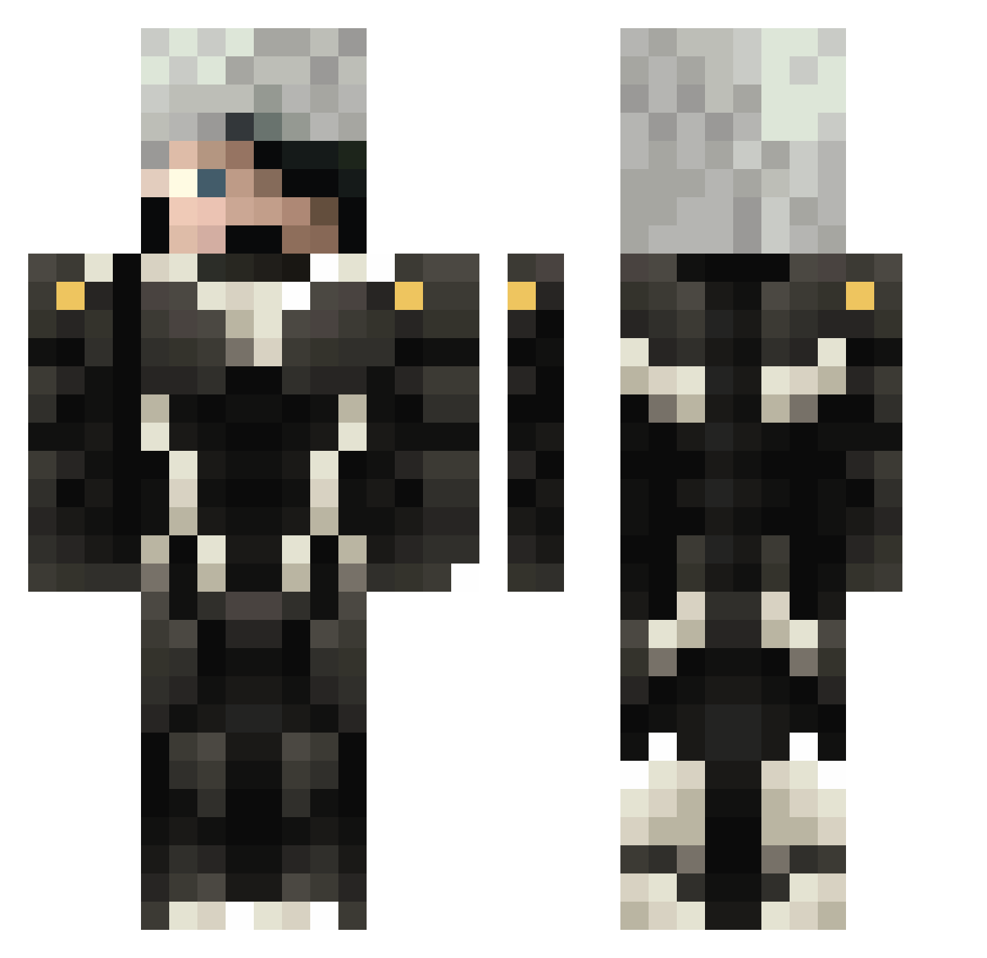 Stefax128 Minecraft skin, front and back view