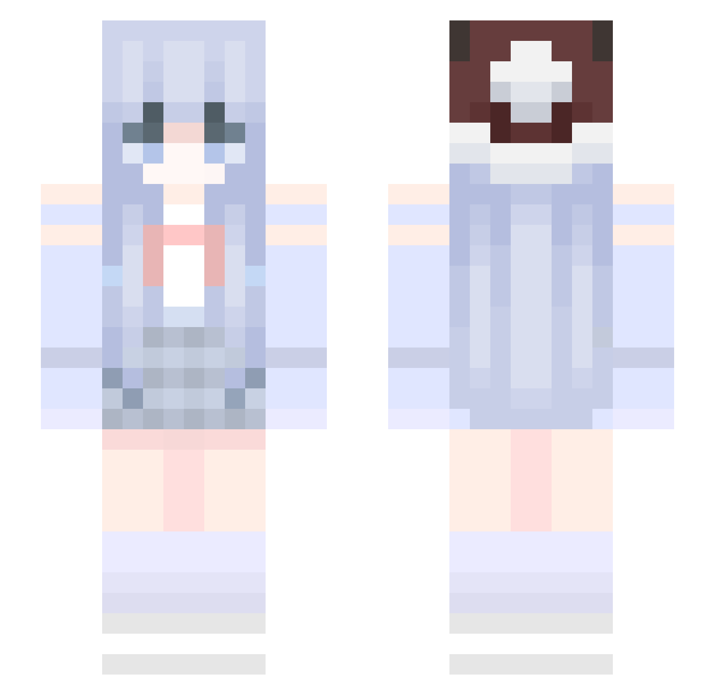 NulTashie3 Minecraft skin, front and back view