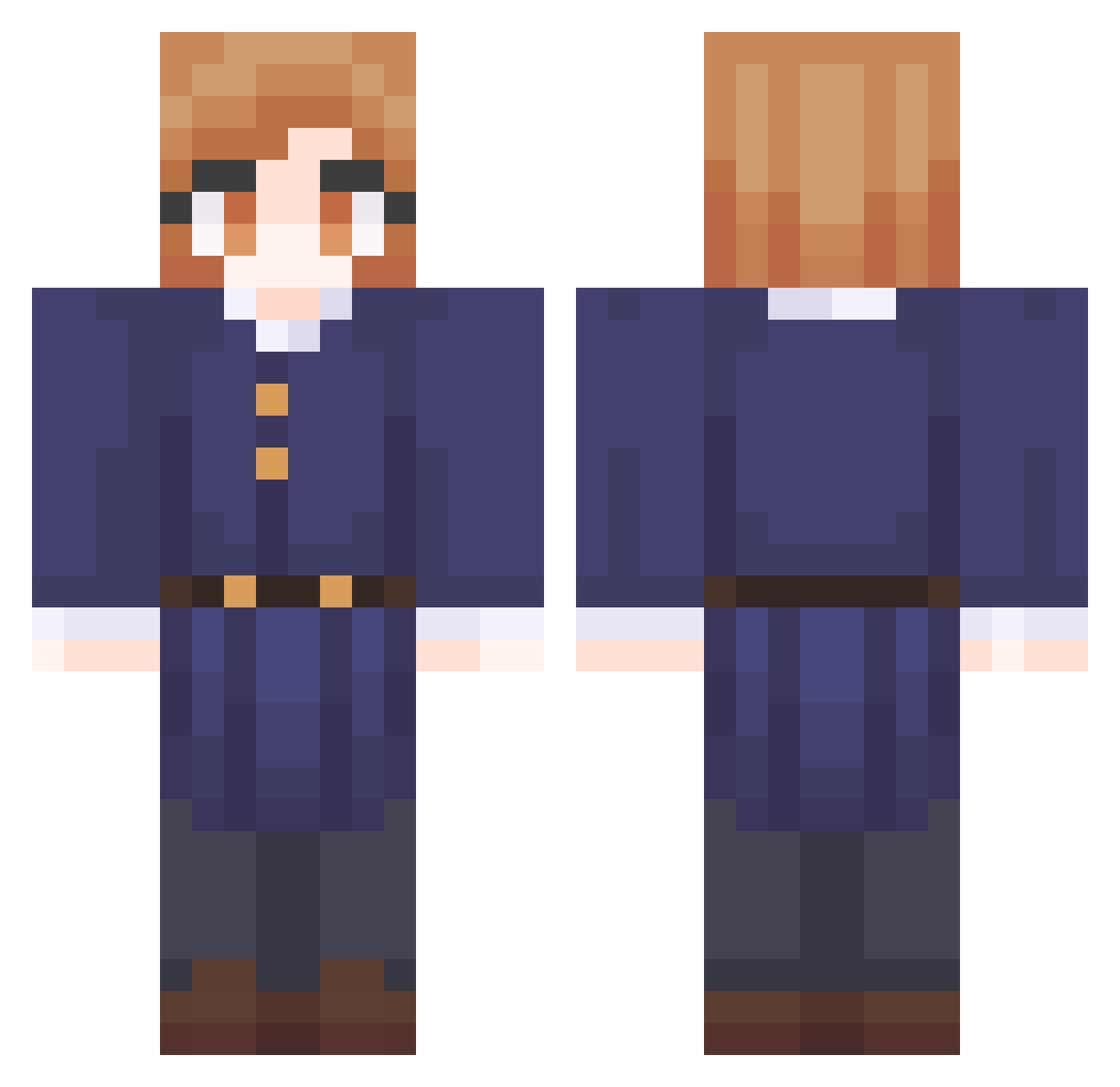 Arleth2004 Minecraft skin, front and back view