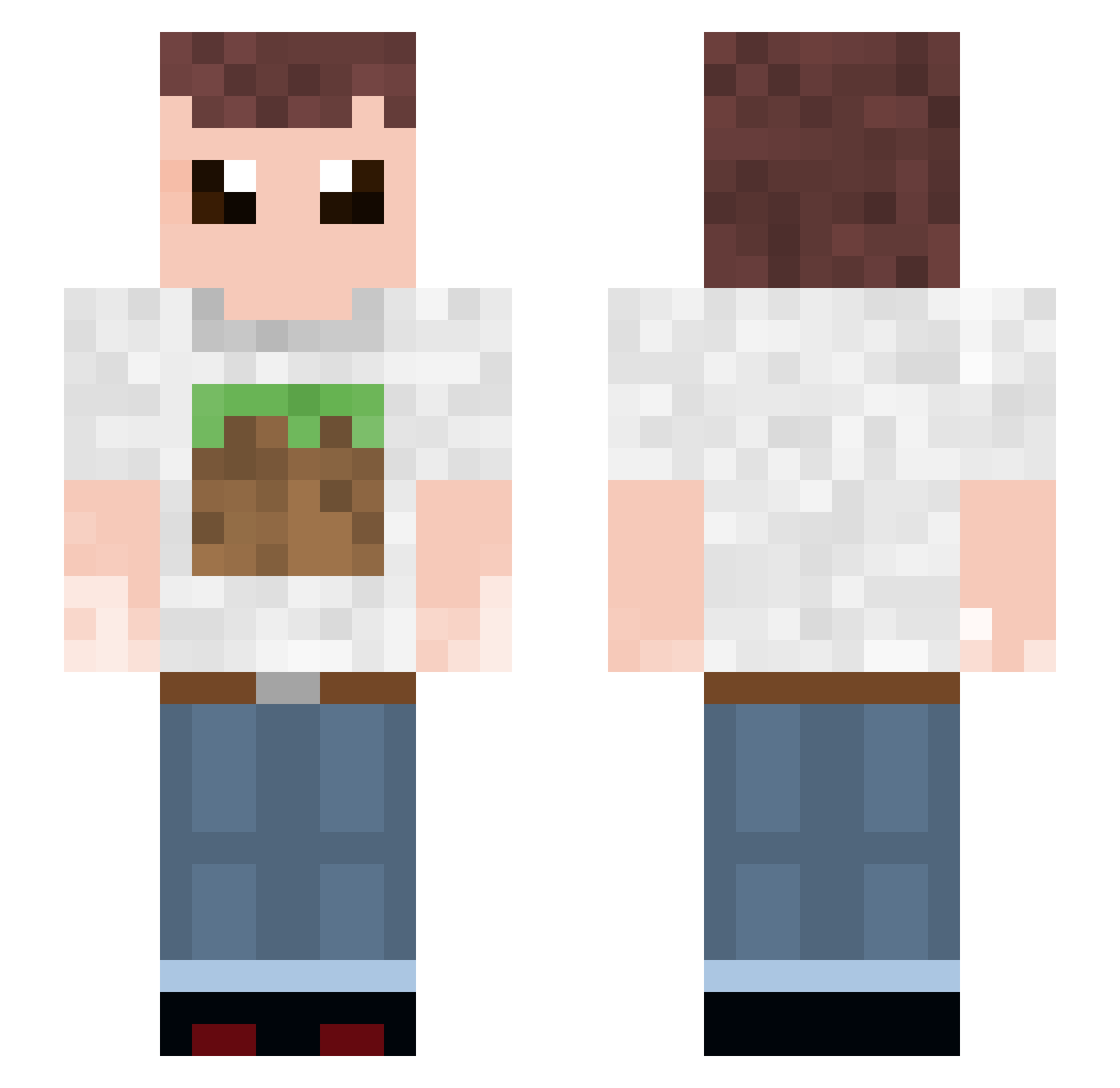WreckinStitch Minecraft skin, front and back view