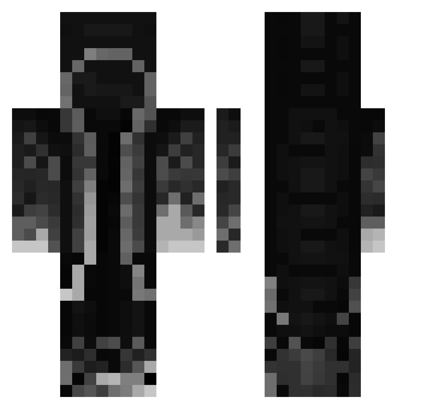 VJsDreamsVice96 Minecraft skin, front and back view