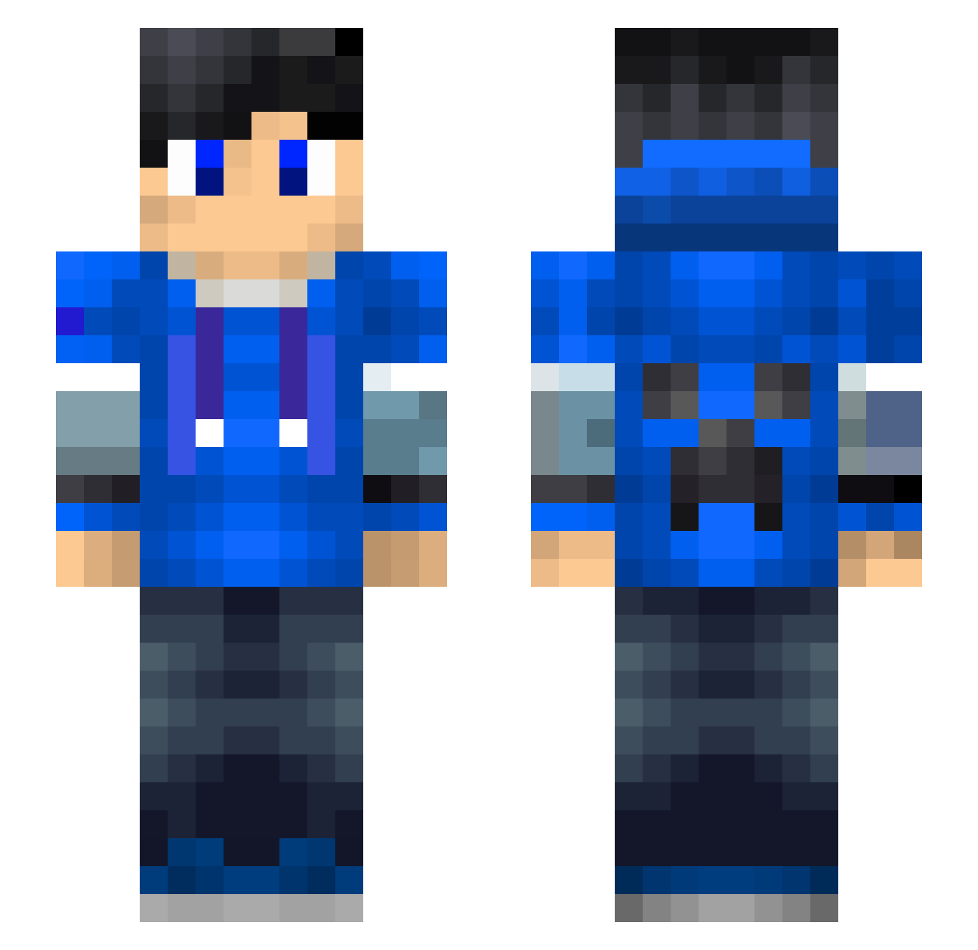 Tapasvi Minecraft skin, front and back view