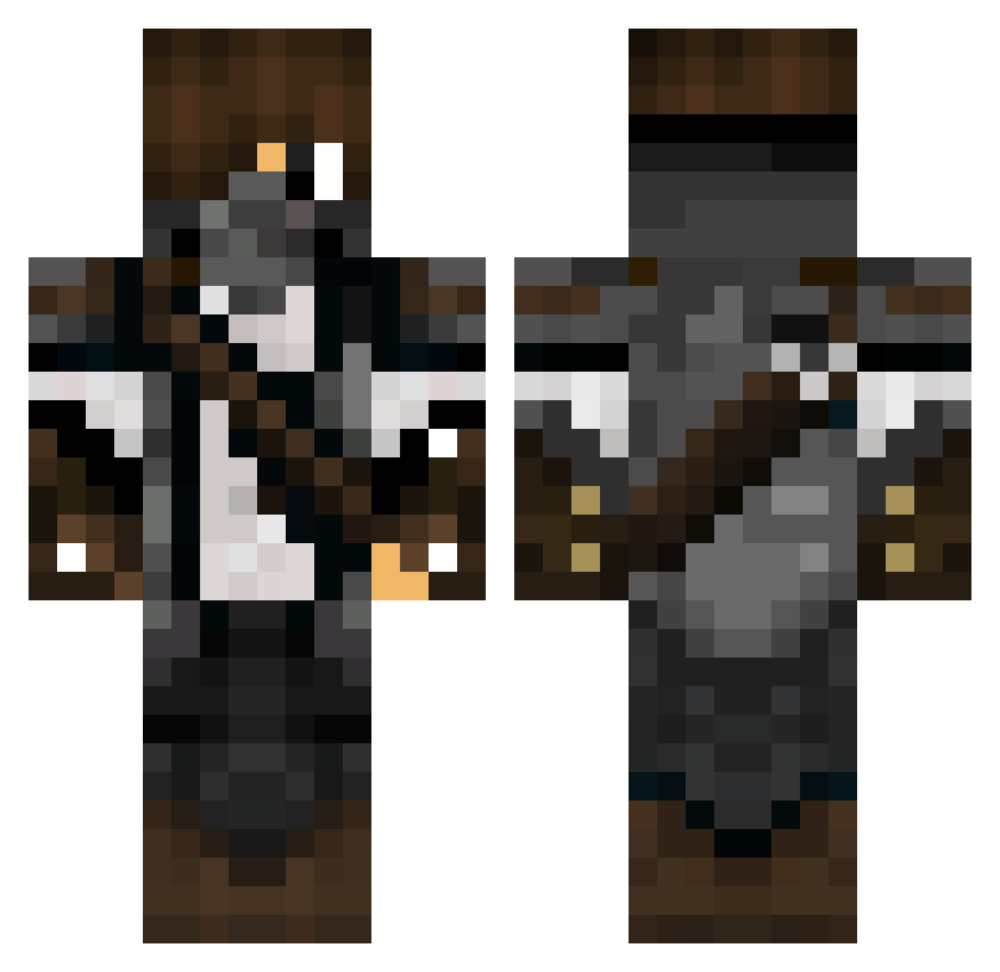Fenrix_13 Minecraft skin, front and back view