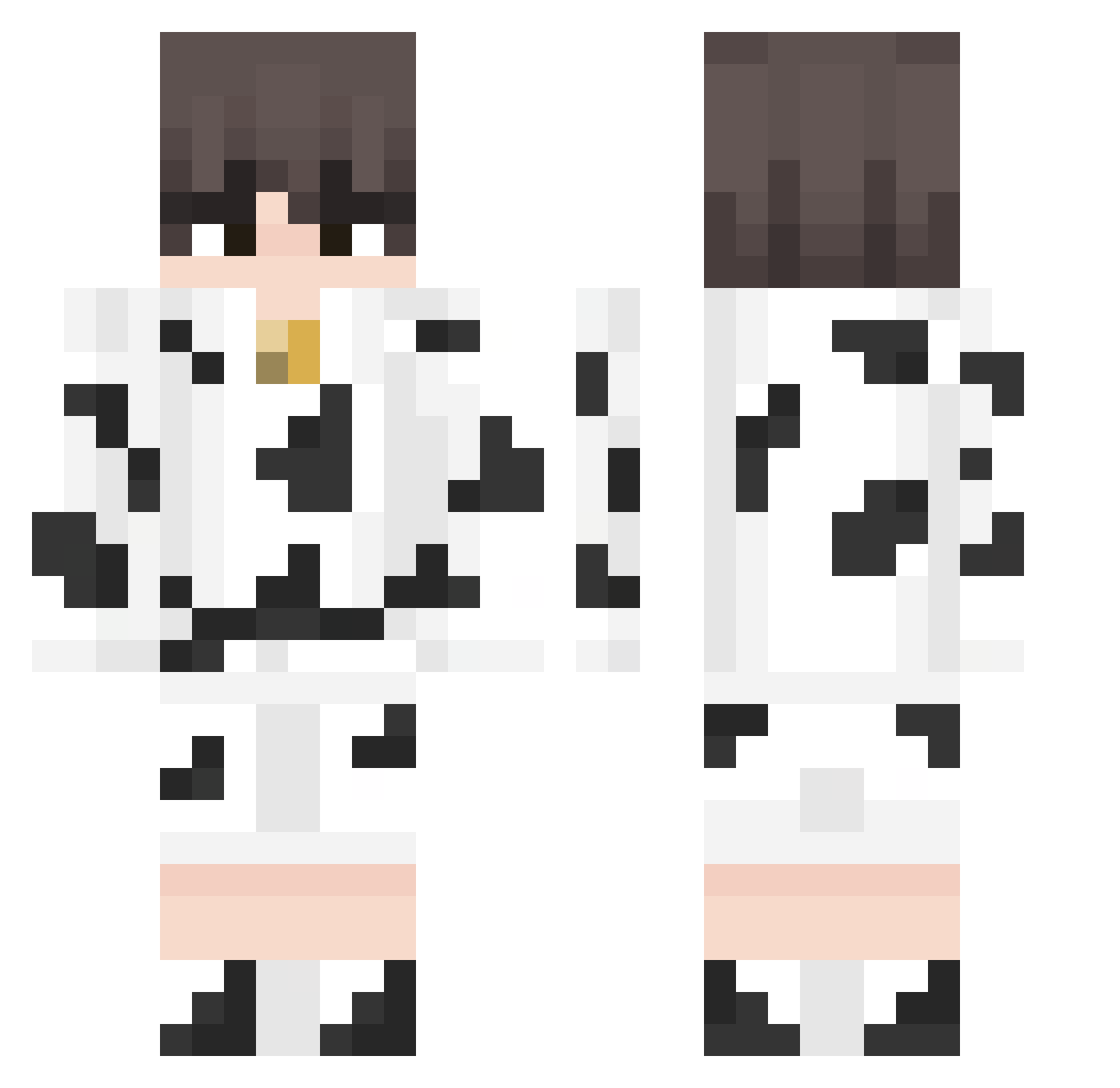 Xersiant Minecraft skin, front and back view