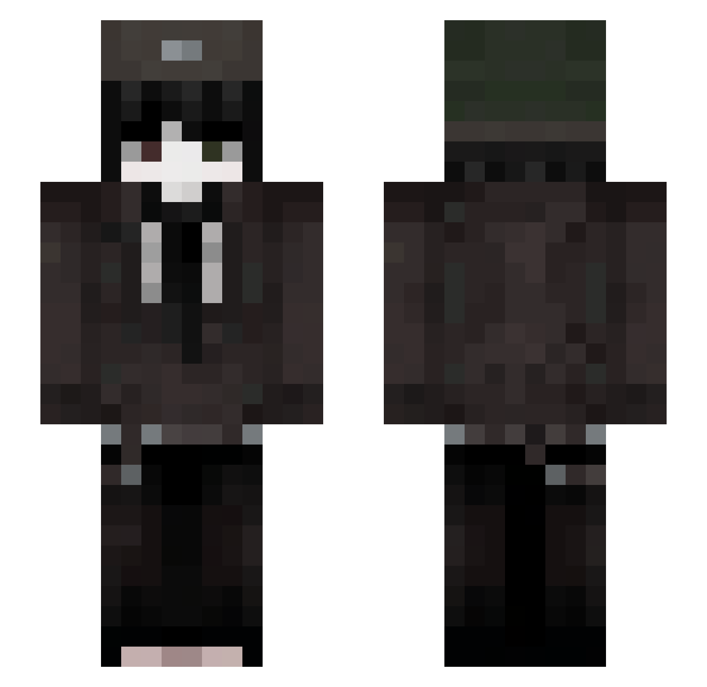SzaSlyK Minecraft skin, front and back view