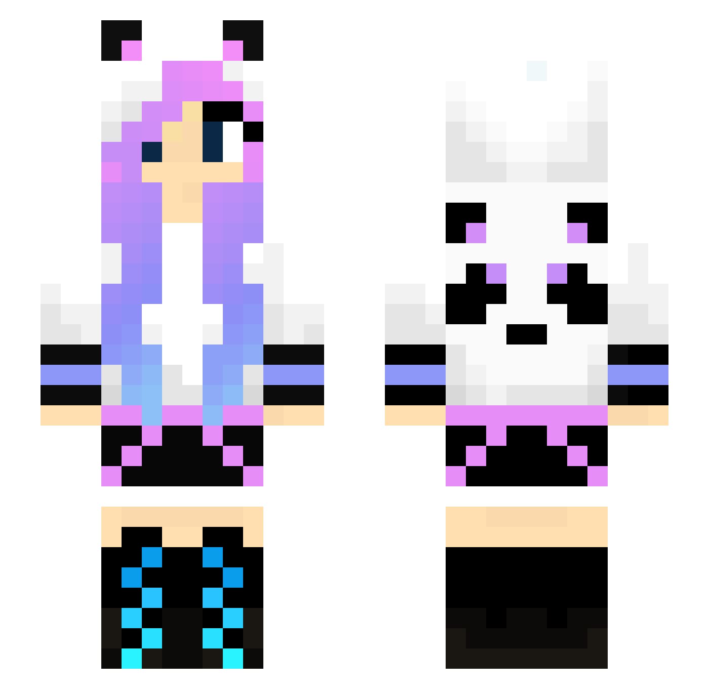 UserLev1 Minecraft skin, front and back view