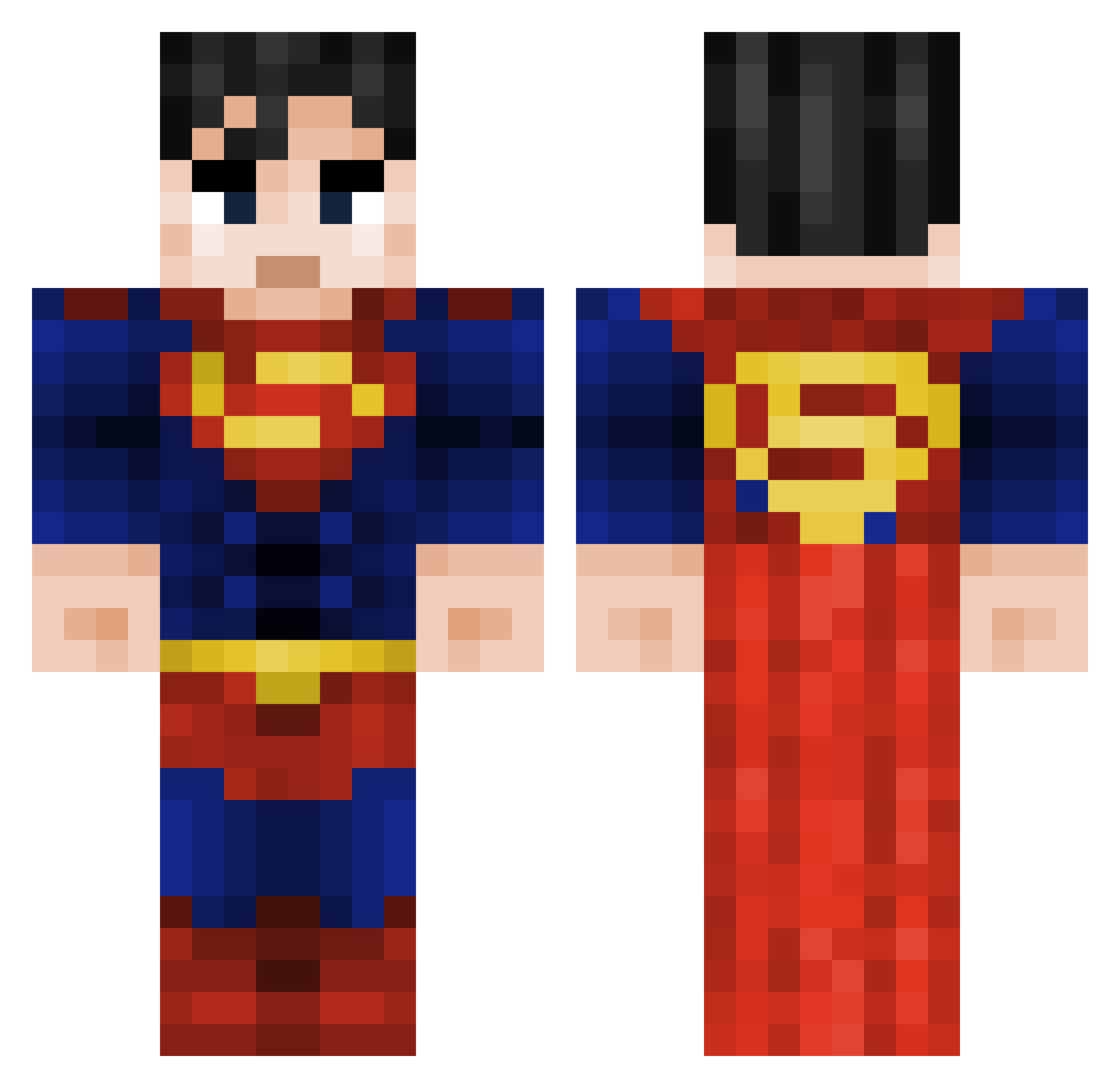 NuPagadii Minecraft skin, front and back view