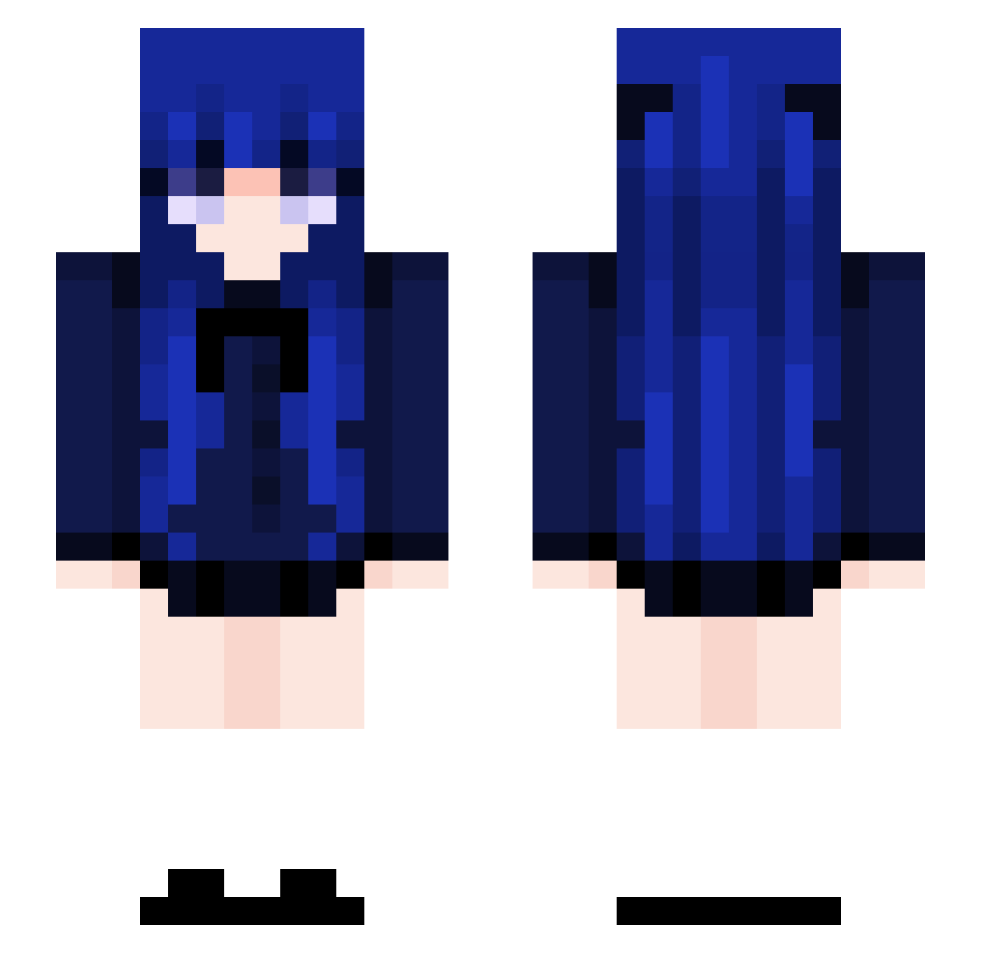 yKsz Minecraft skin, front and back view