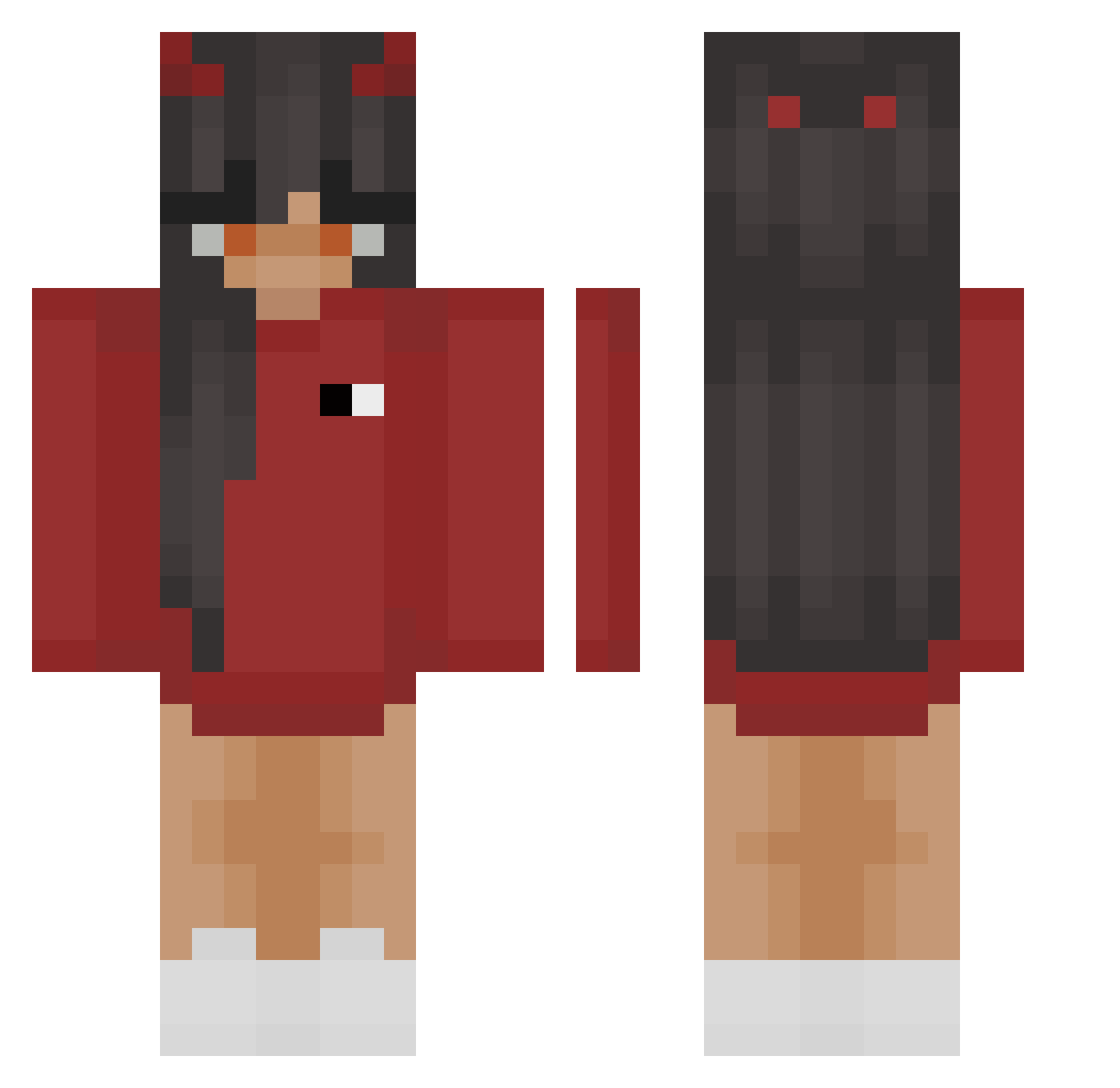 The_Ela Minecraft skin, front and back view