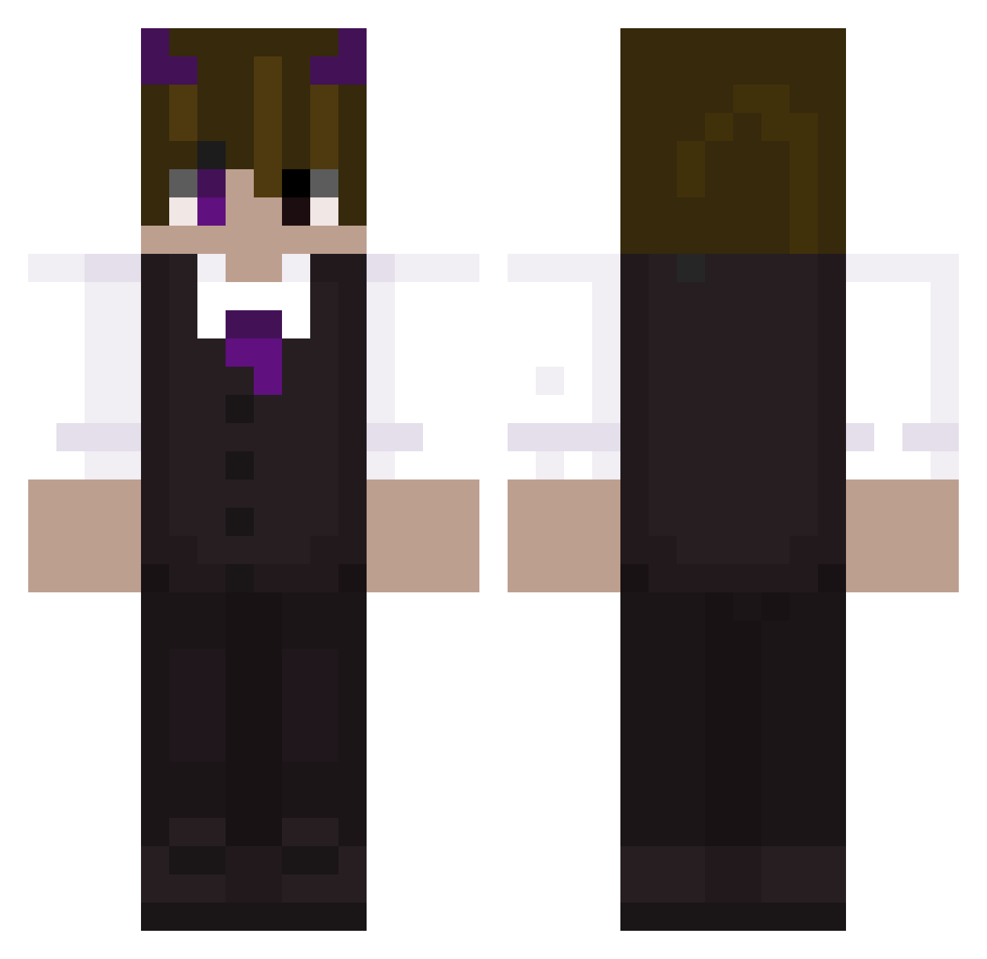 Project_Zach Minecraft skin, front and back view