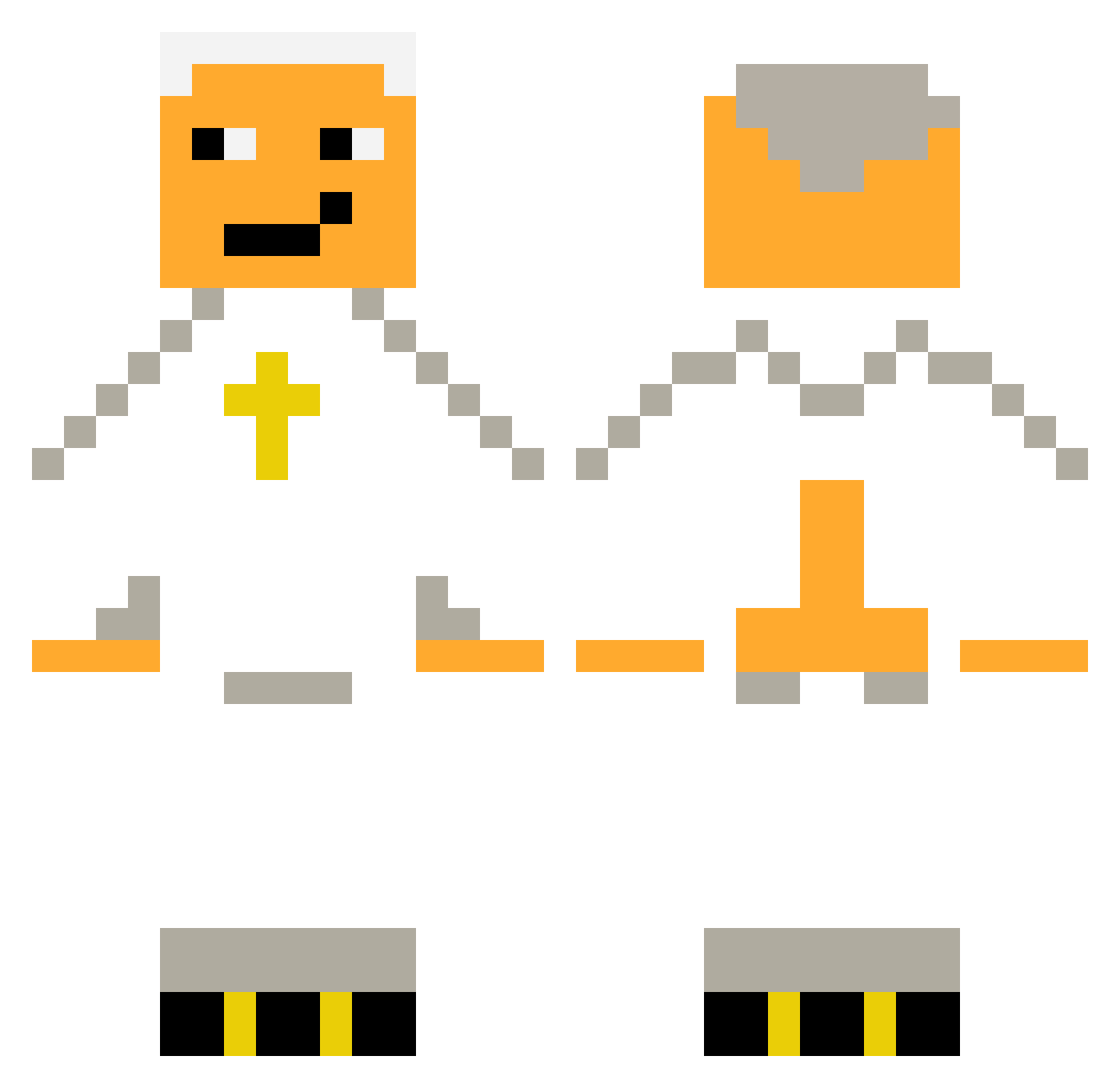 _the_marcel_ Minecraft skin, front and back view