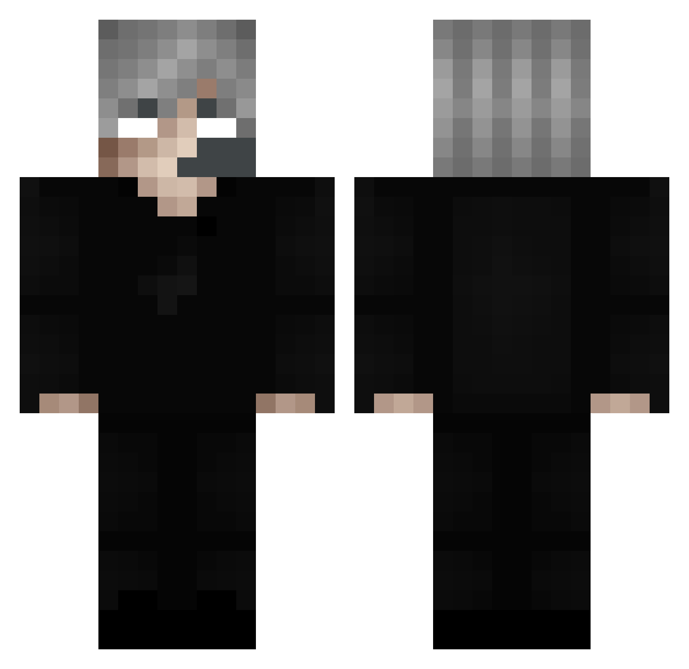 AliSunBR Minecraft skin, front and back view