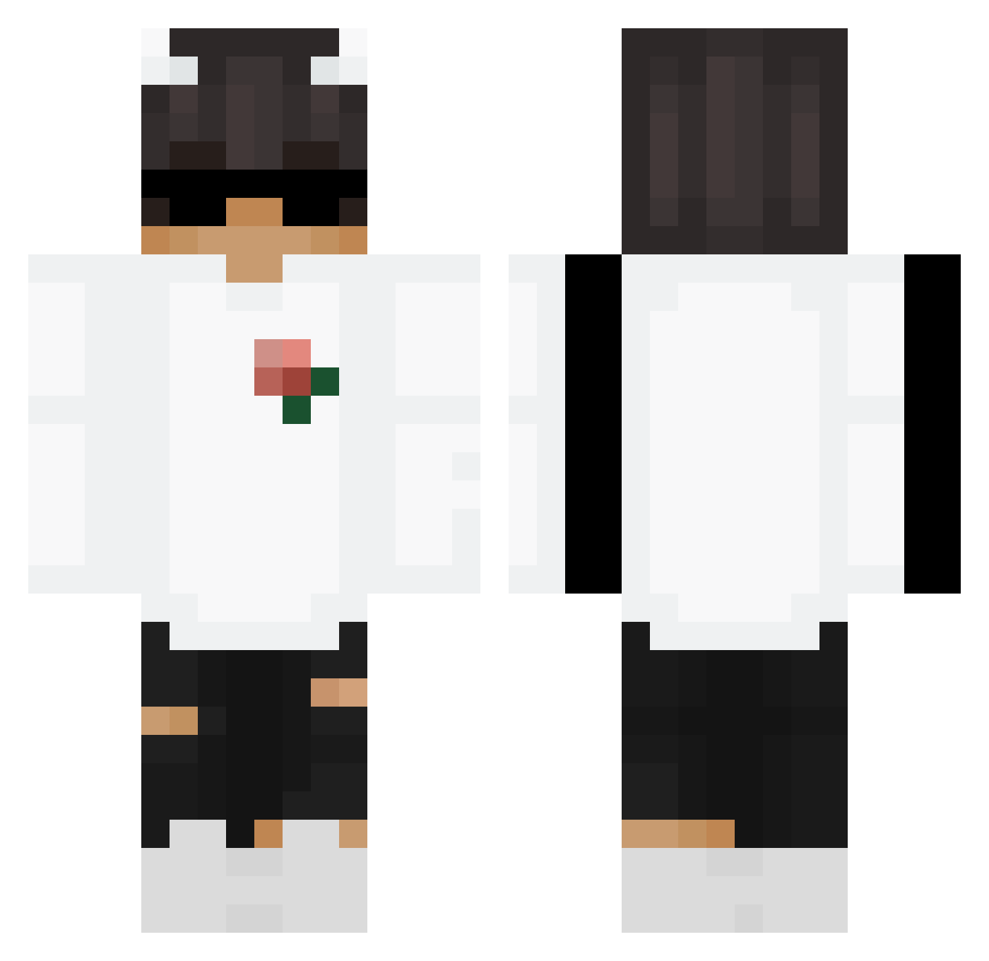 yanthebest Minecraft skin, front and back view