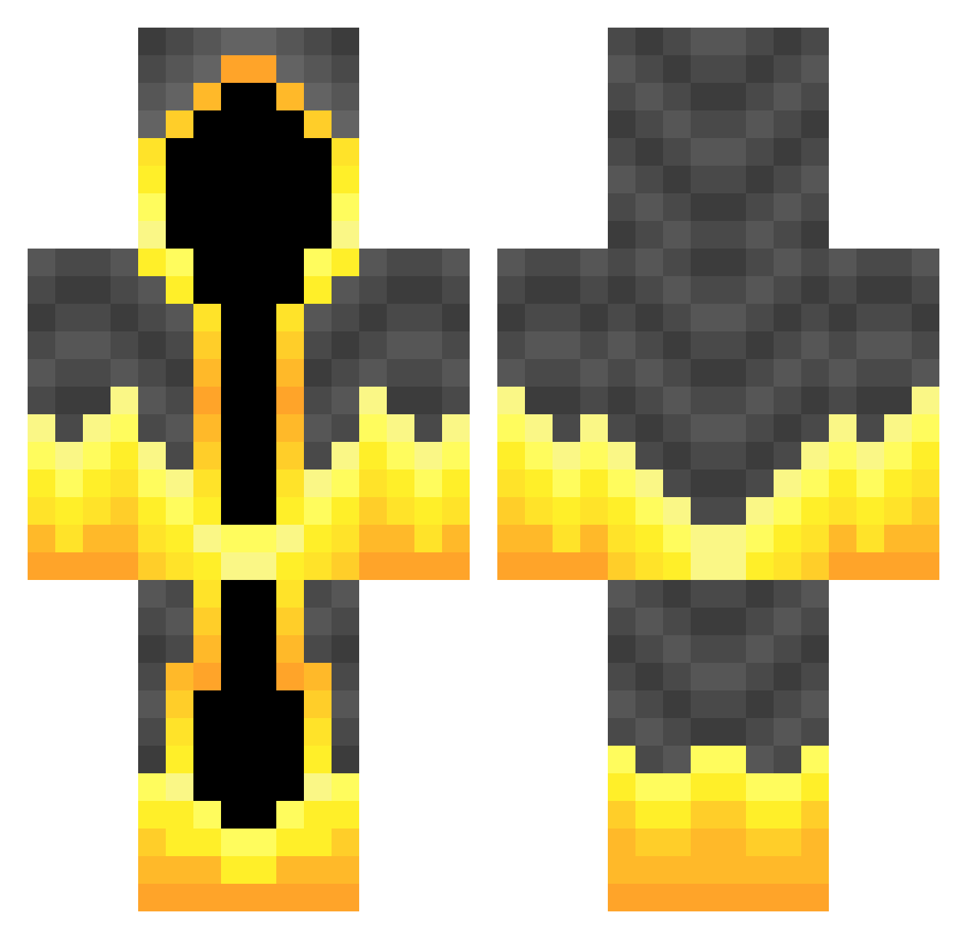 zlmperfection Minecraft skin, front and back view