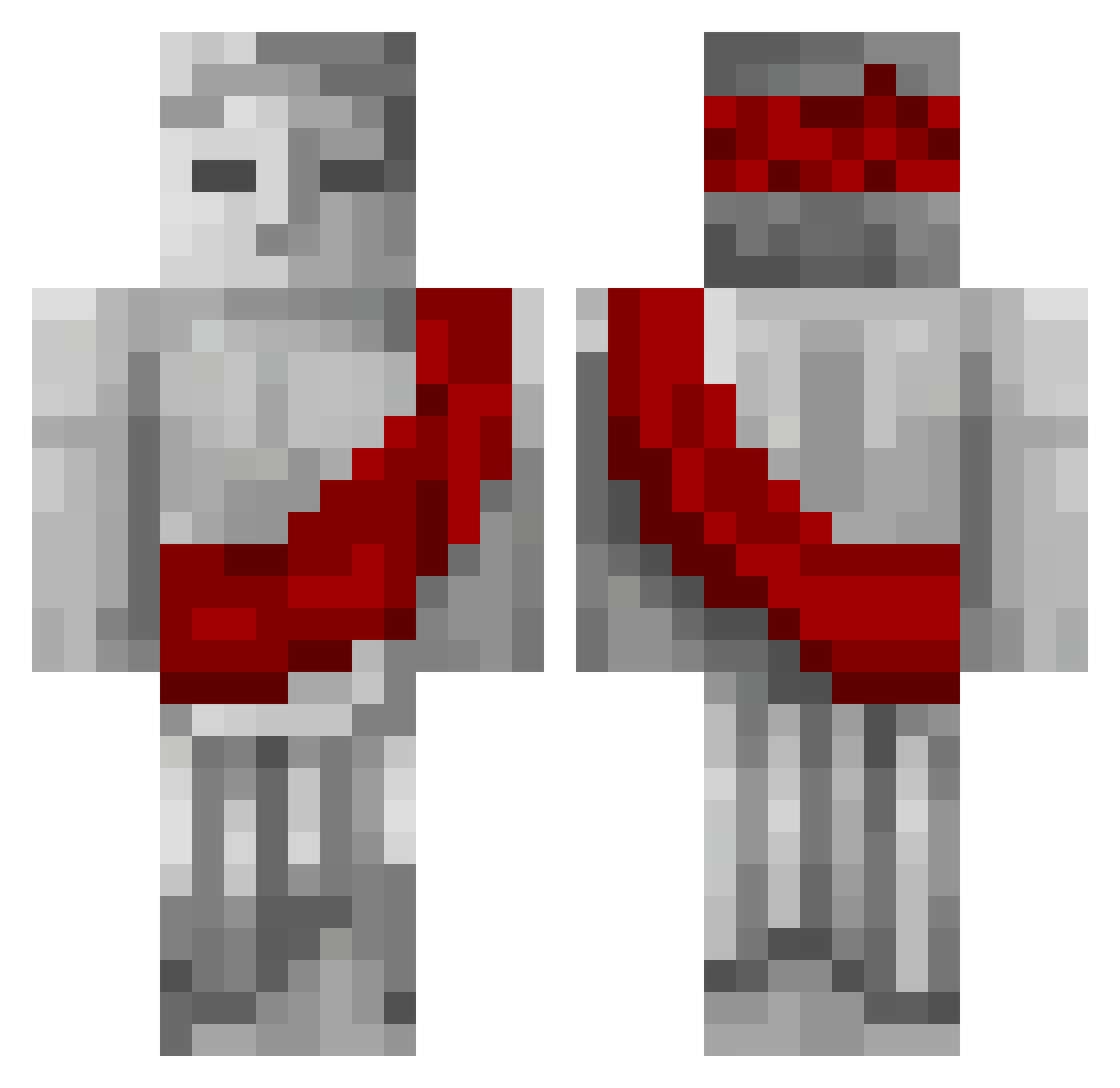 BlueyMaster Minecraft skin, front and back view