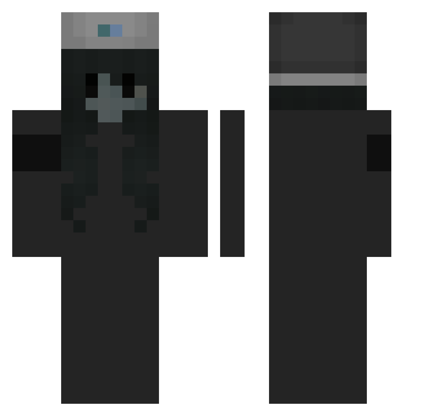 maslkow Minecraft skin, front and back view