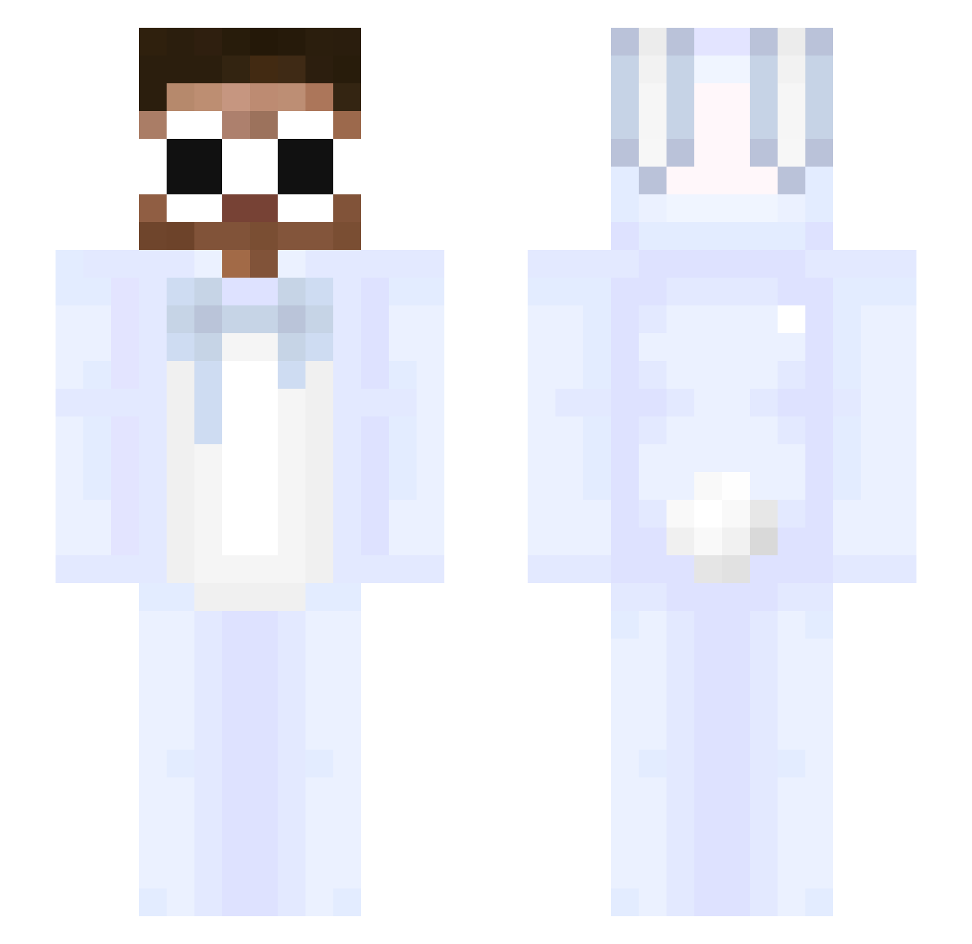 ZekRin Minecraft skin, front and back view