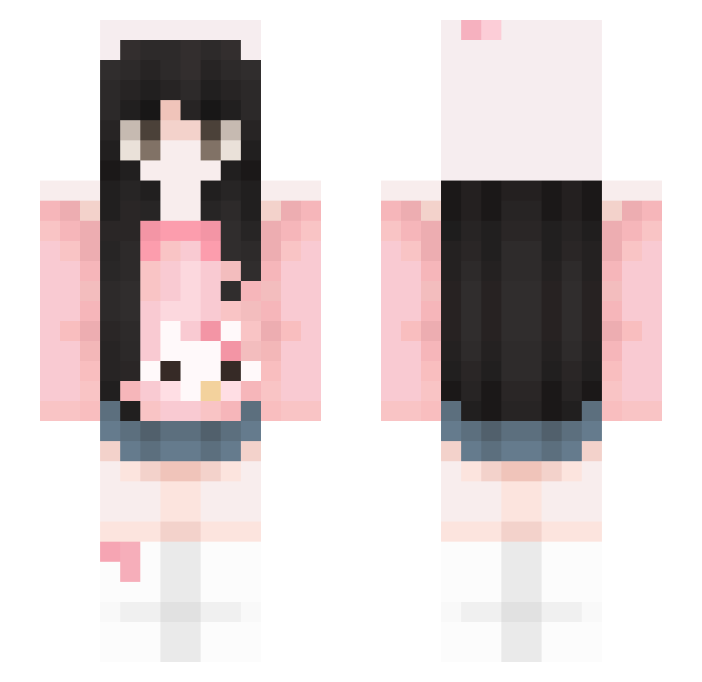 707syn Minecraft skin, front and back view