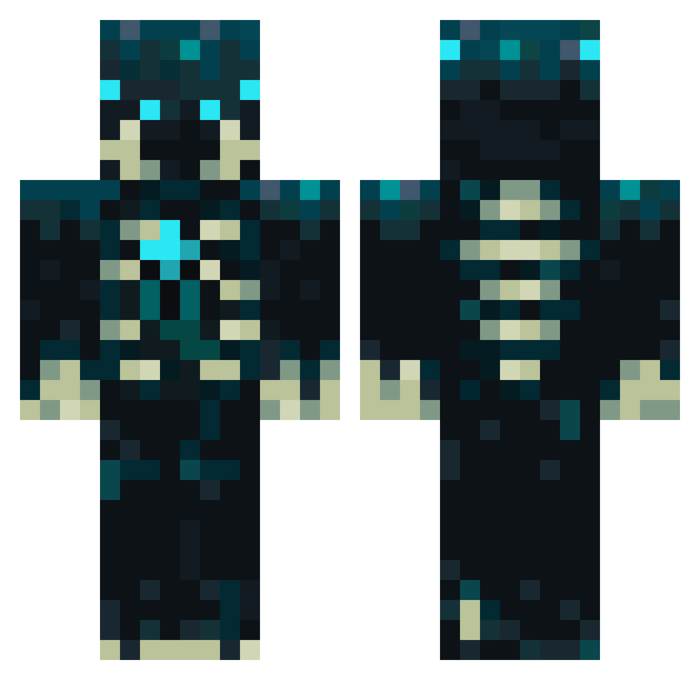 bruh4200 Minecraft skin, front and back view