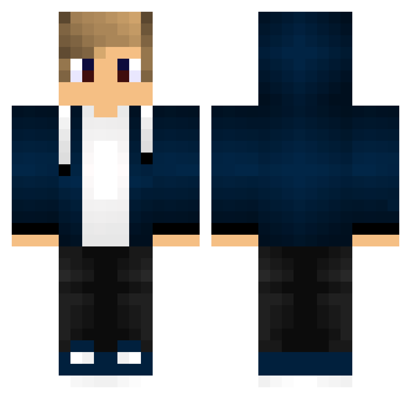 Yukki379 Minecraft skin, front and back view