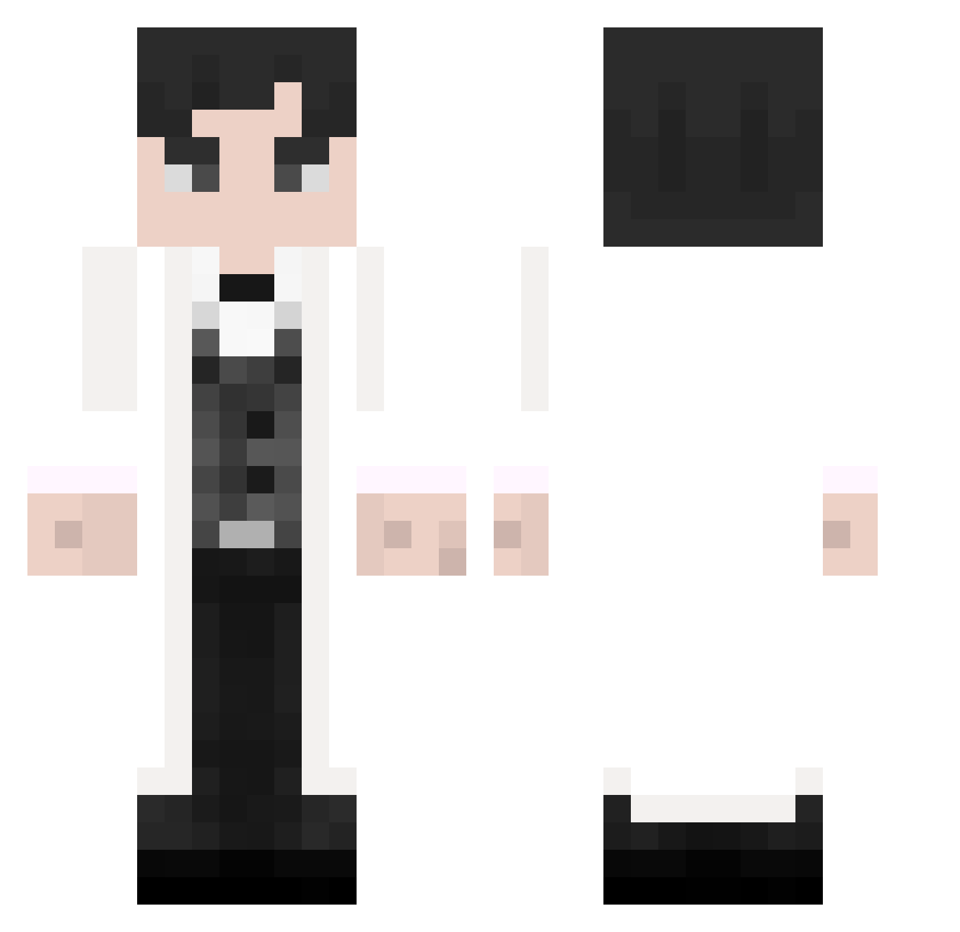 zulufred Minecraft skin, front and back view