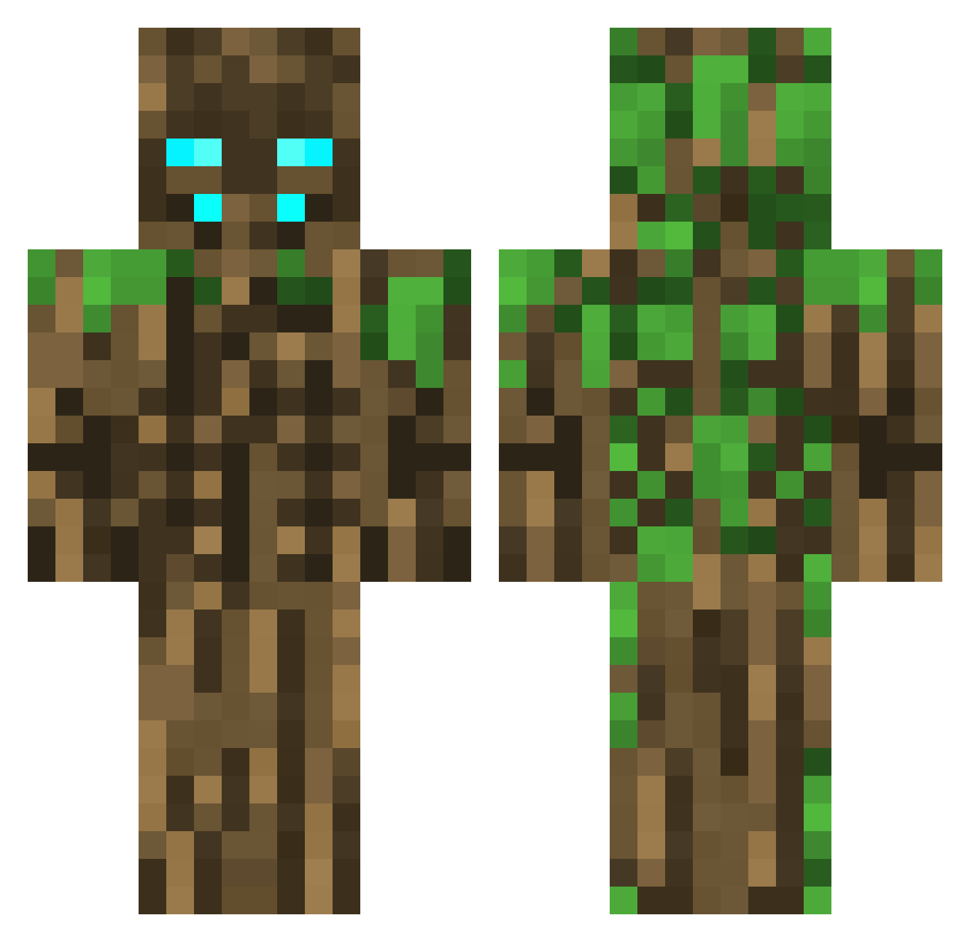 Shmee_Bee Minecraft skin, front and back view