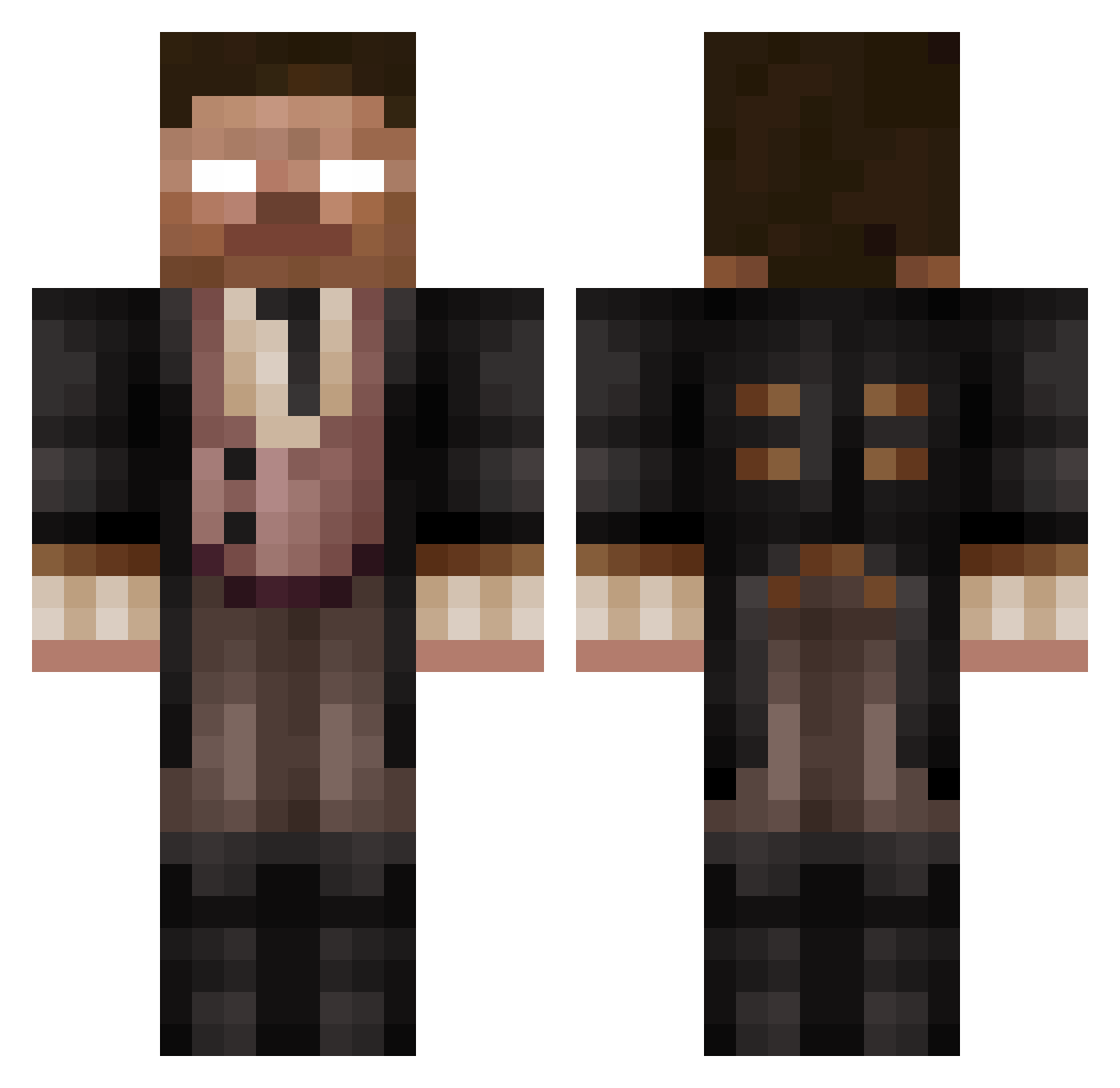 ThunderLord658 Minecraft skin, front and back view