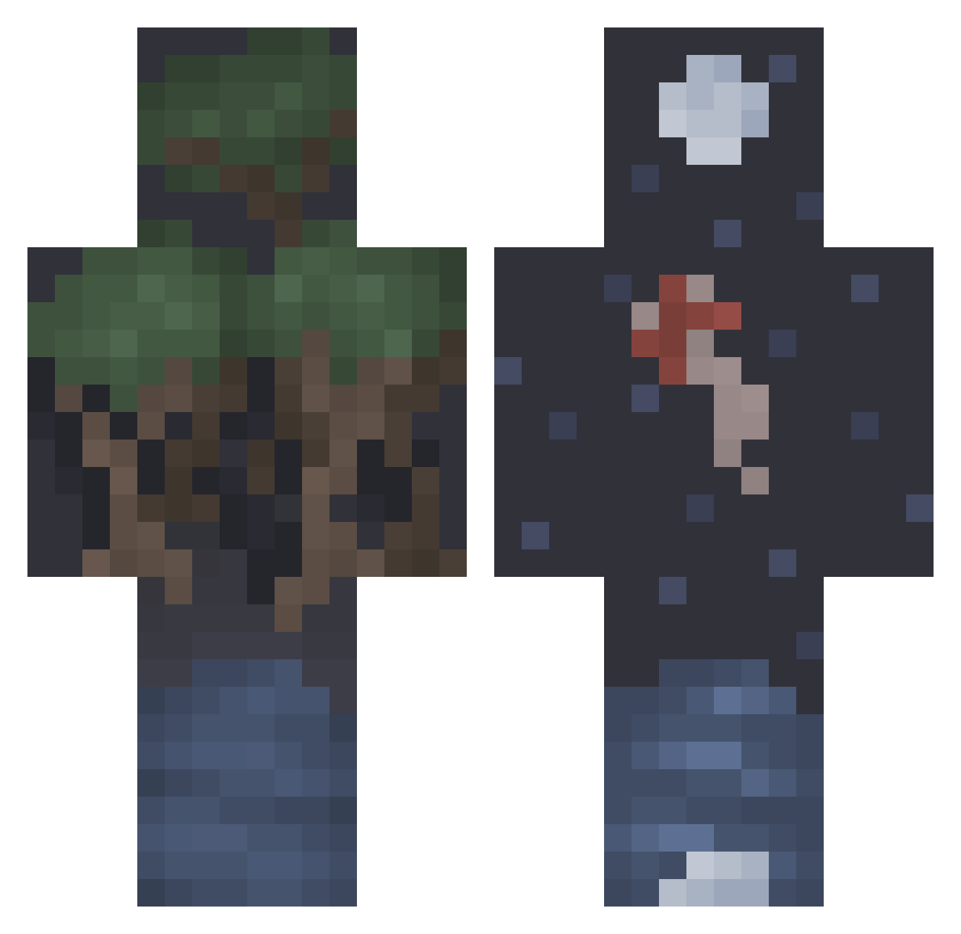 Griffin_Doge Minecraft skin, front and back view
