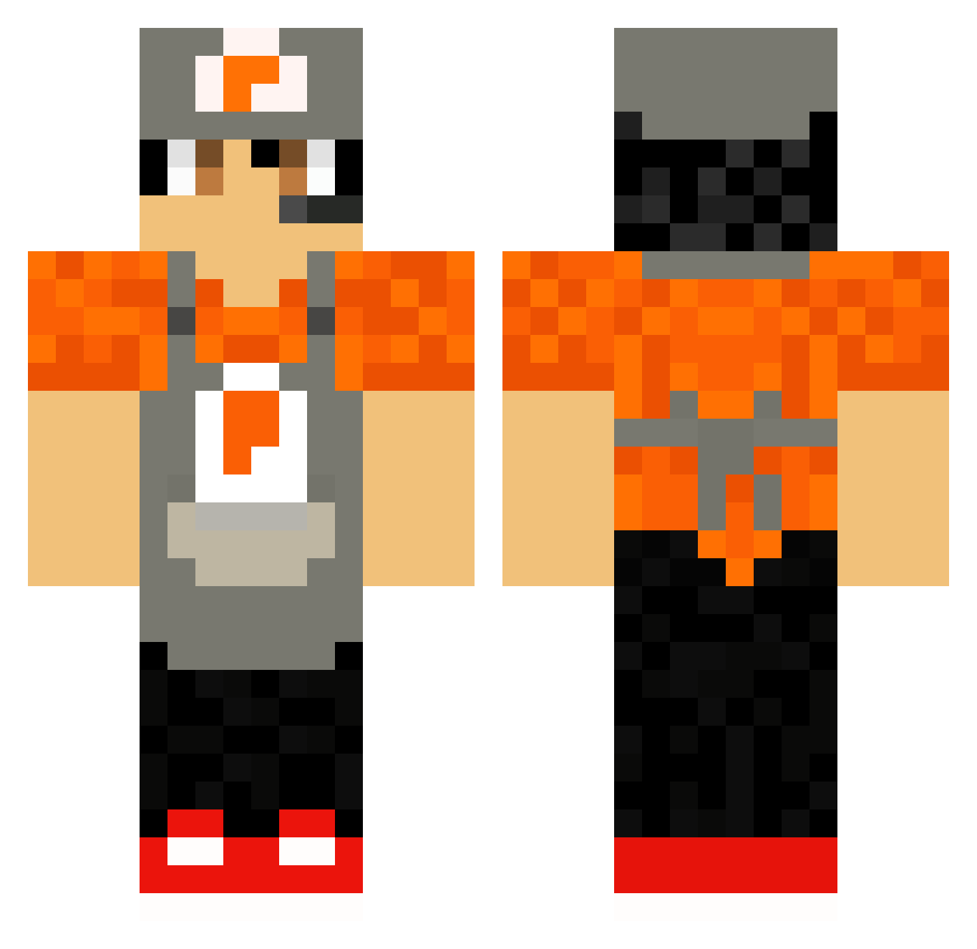 KHFer_Over_Xx Minecraft skin, front and back view