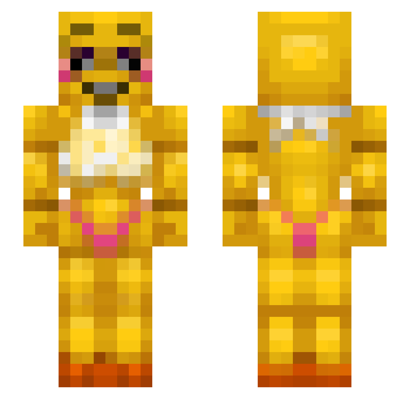 XaviarD Minecraft skin, front and back view