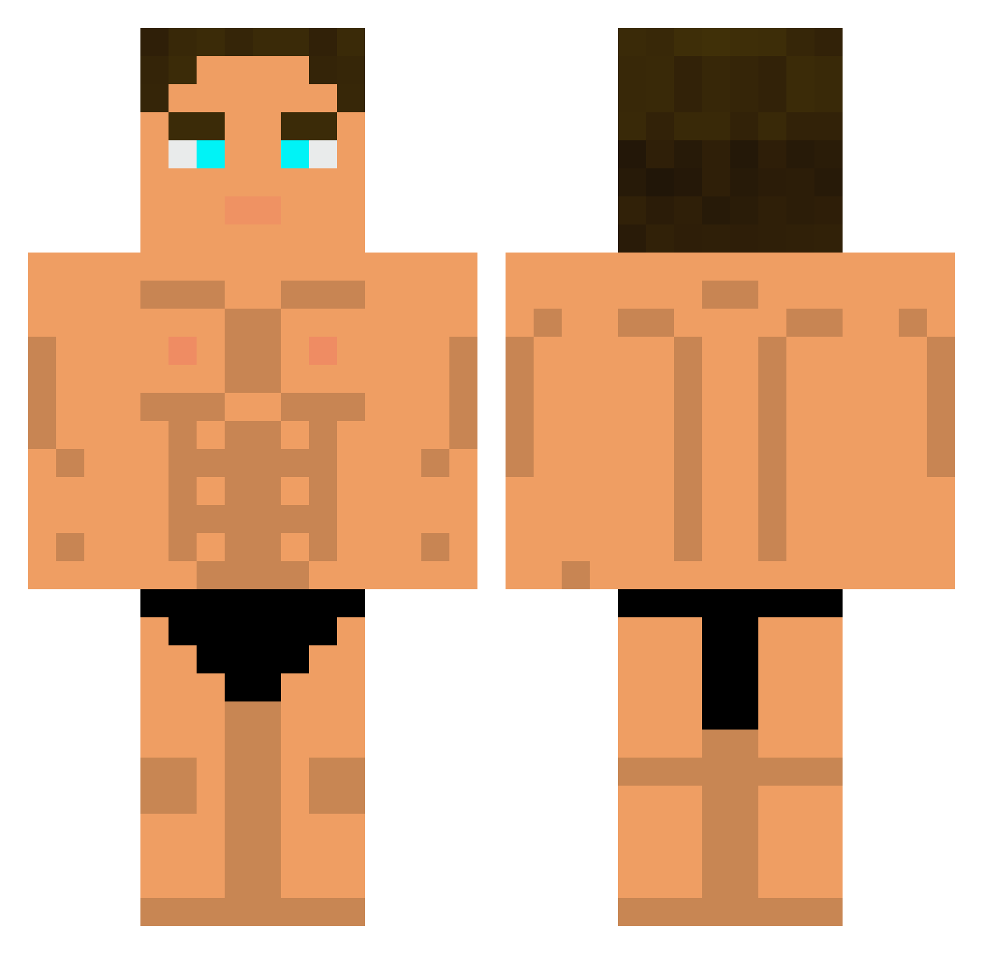 BossofallGyms Minecraft skin, front and back view